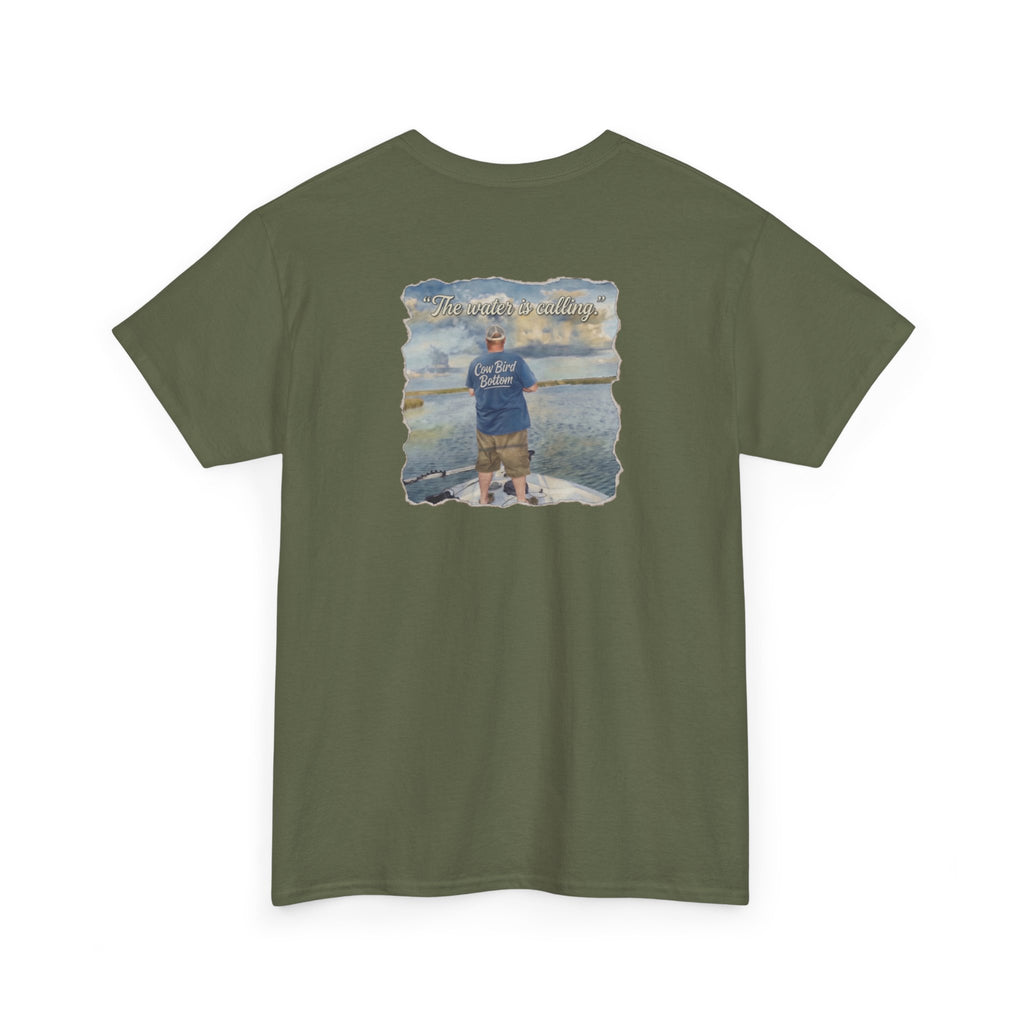 Fishing Photo Backprint Tee — Custom Shoreline Memory T‑Shirt