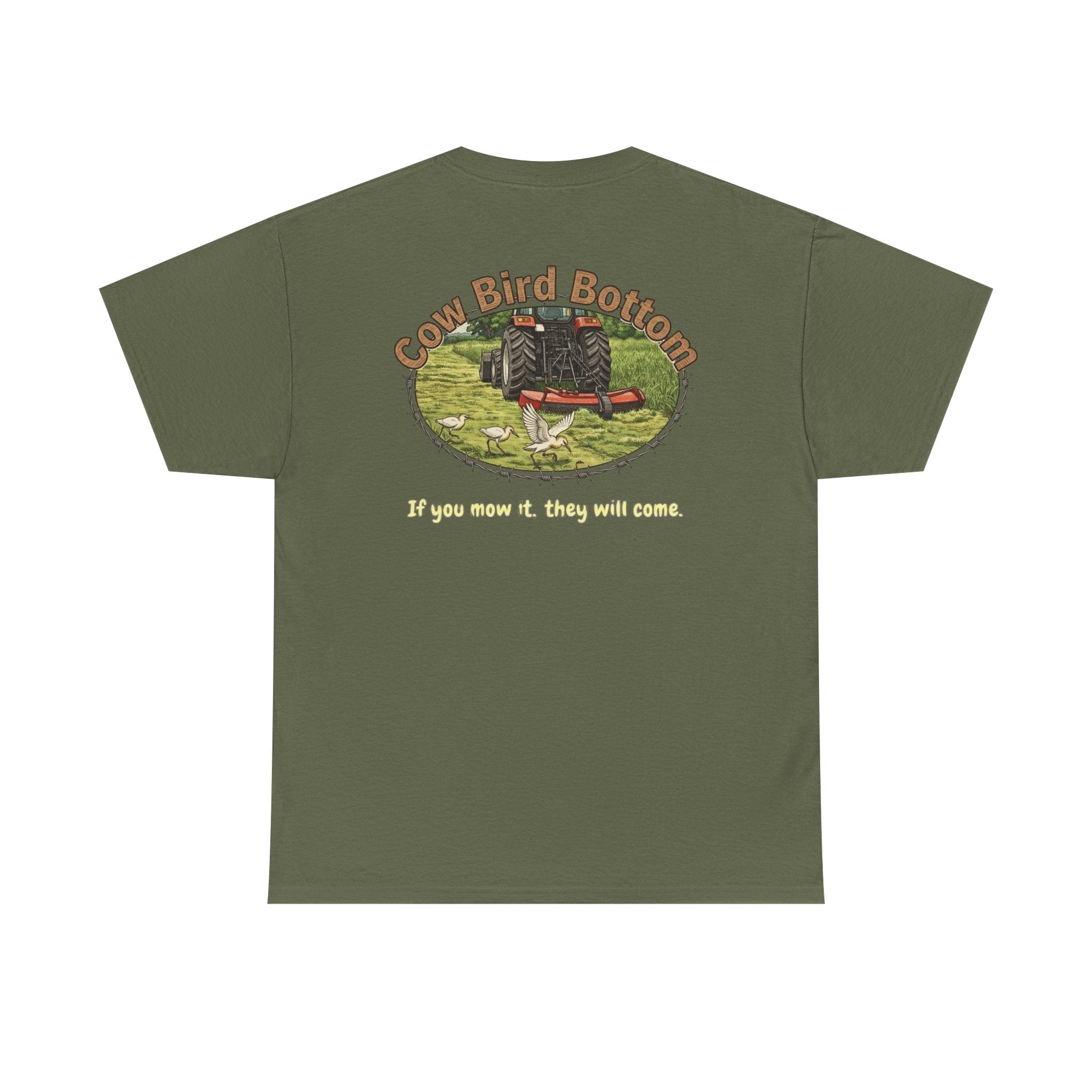 Cow Bird Bottom Red Tractor Graphic Tee