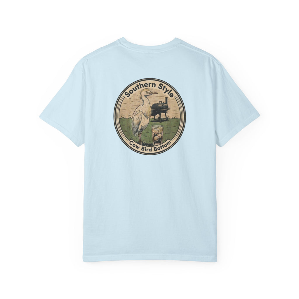 T-Shirt — "Southern Style" Cow Bird Bottom Graphic Tee