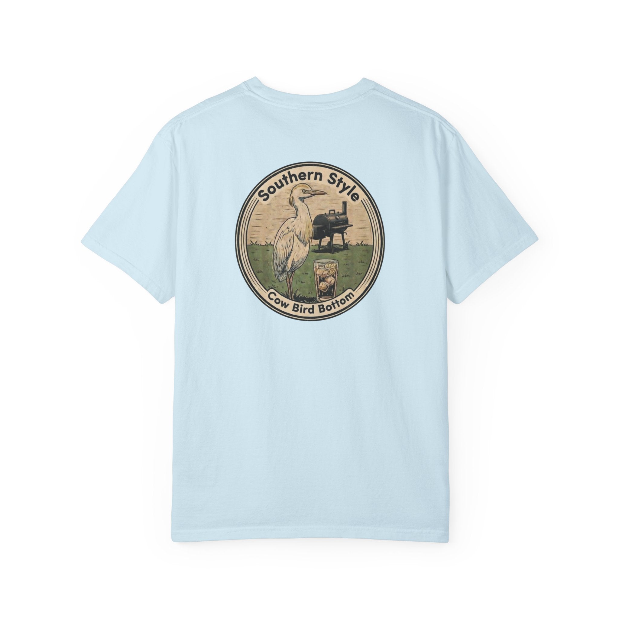 T-Shirt — "Southern Style" Cow Bird Bottom Graphic Tee