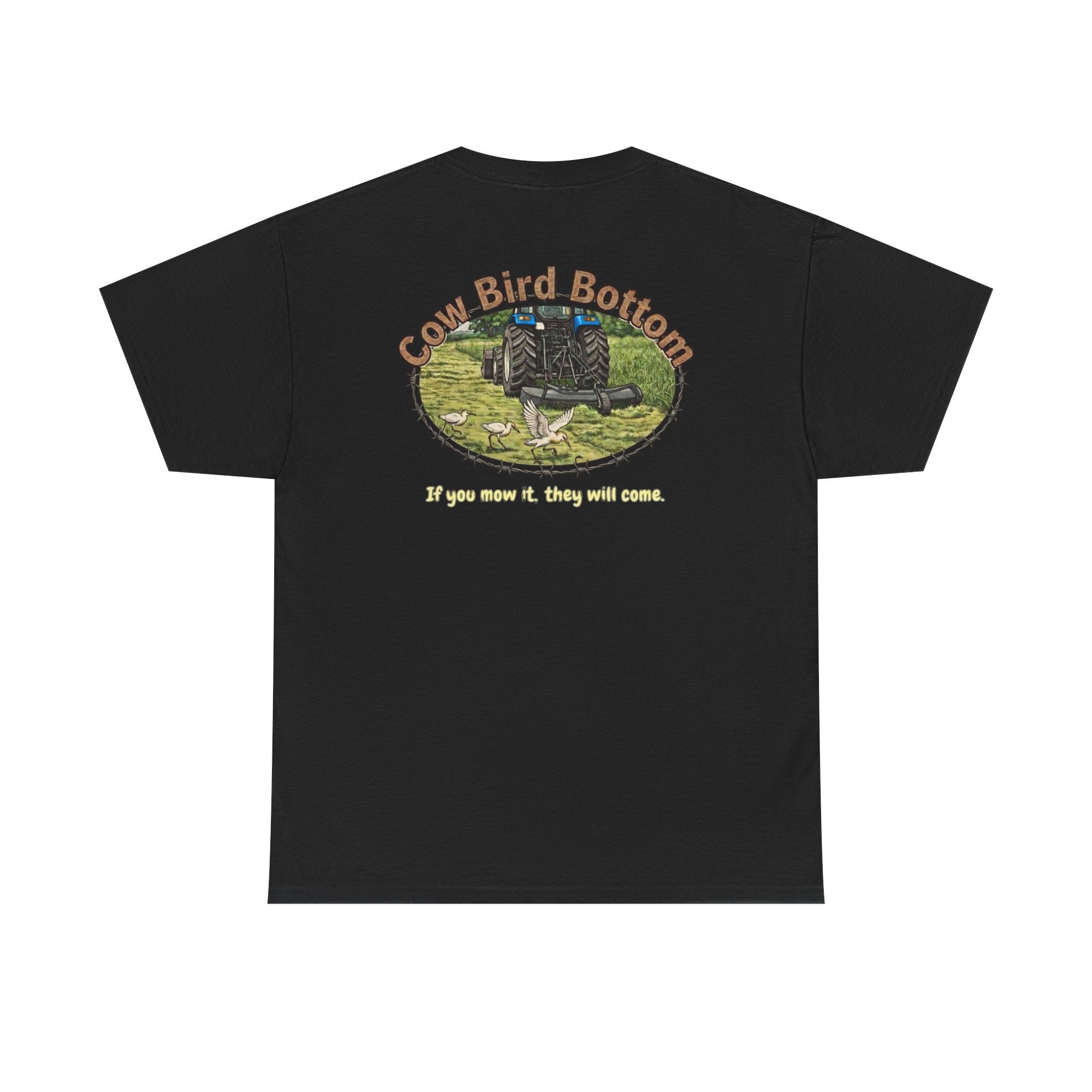 T-Shirt  Mowing Blue Tractor Farm Tee
