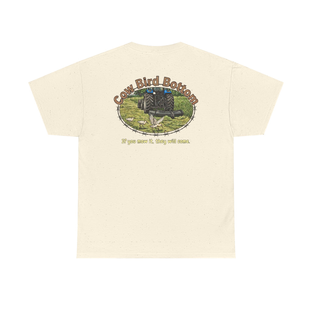 T-Shirt  Mowing Blue Tractor Farm Tee