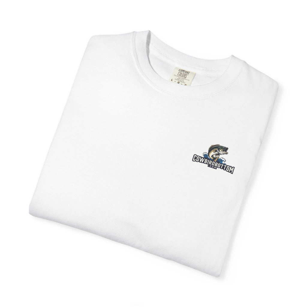 Fishing Watercolor T-Shirt — Cow Bird Bottom Graphic