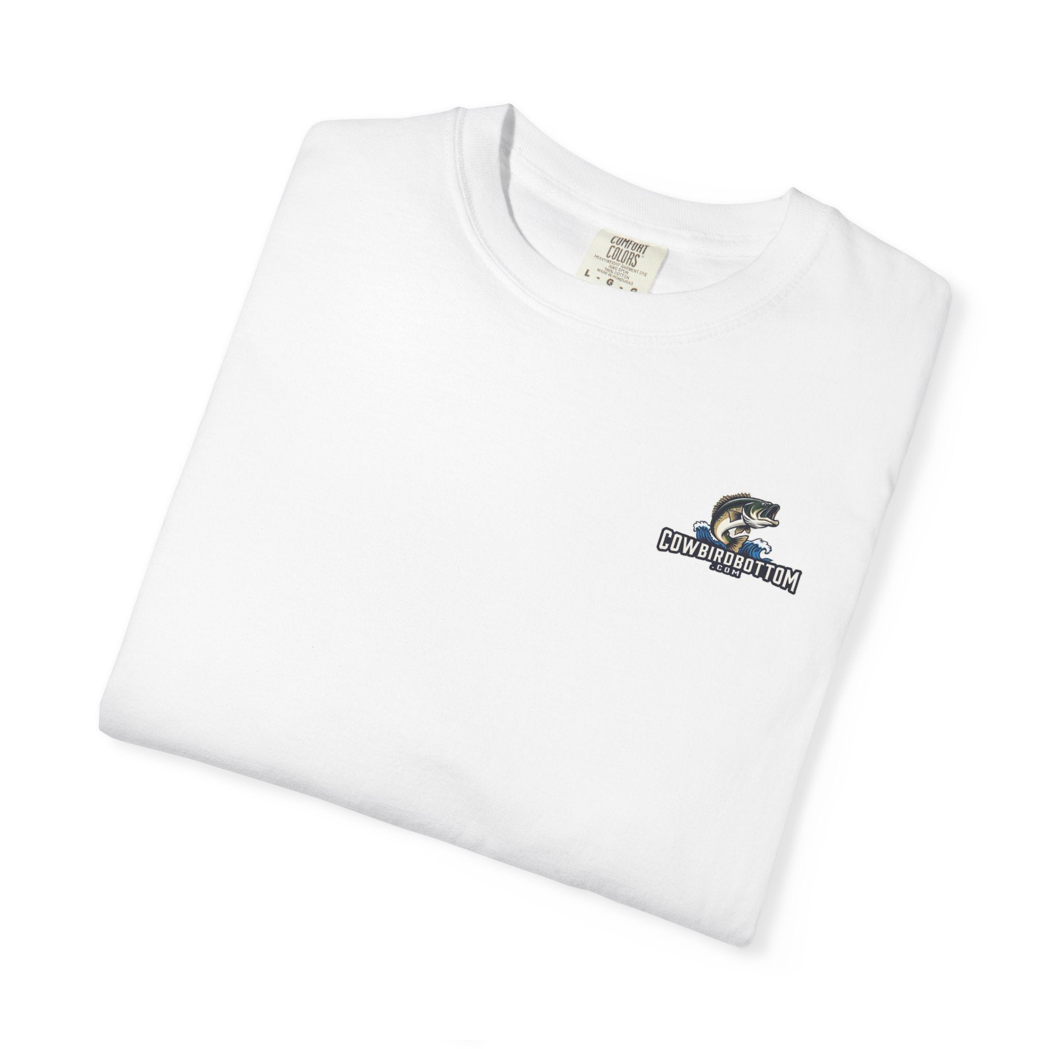 Fishing Watercolor T-Shirt — Cow Bird Bottom Graphic