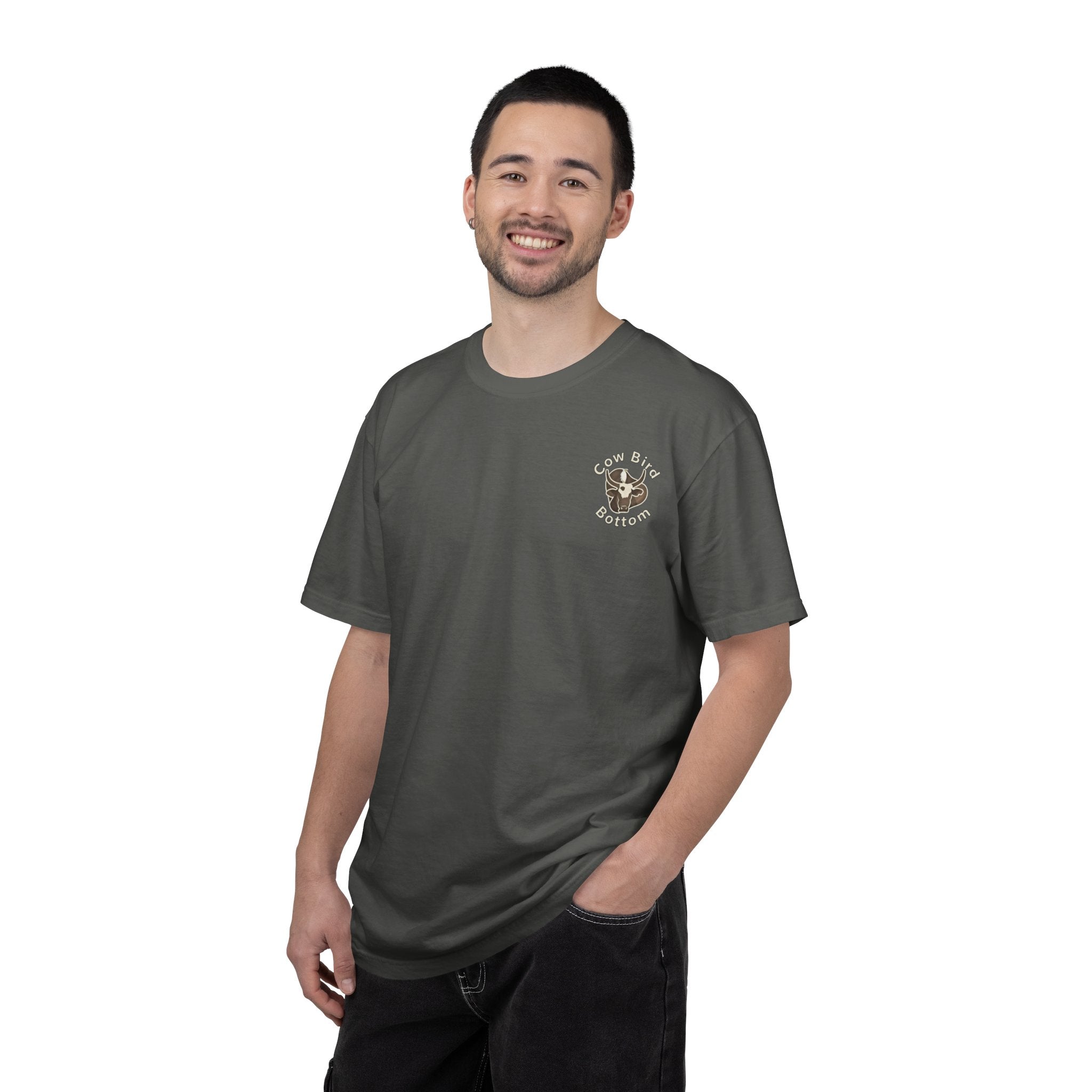 T-Shirt — "Southern Style" Cow Bird Bottom Graphic Tee