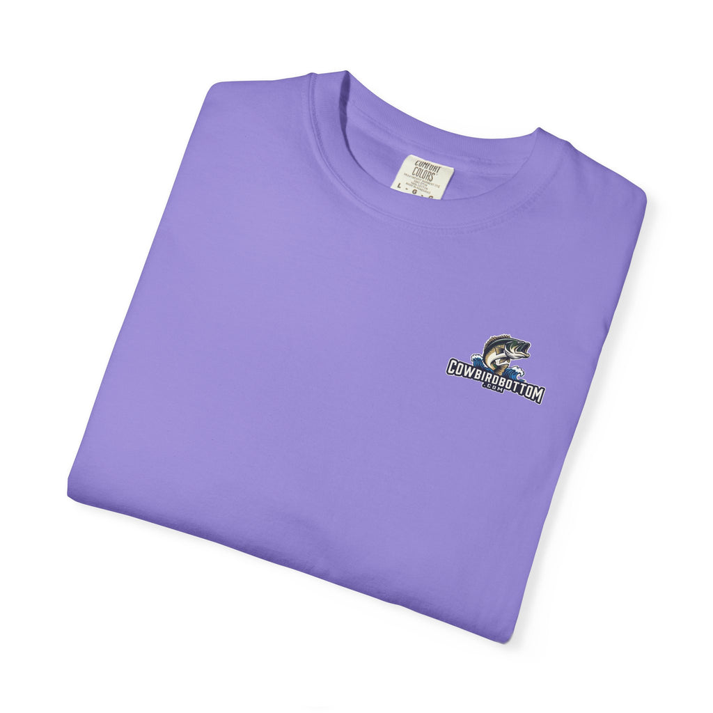 Fishing Watercolor T-Shirt — Cow Bird Bottom Graphic