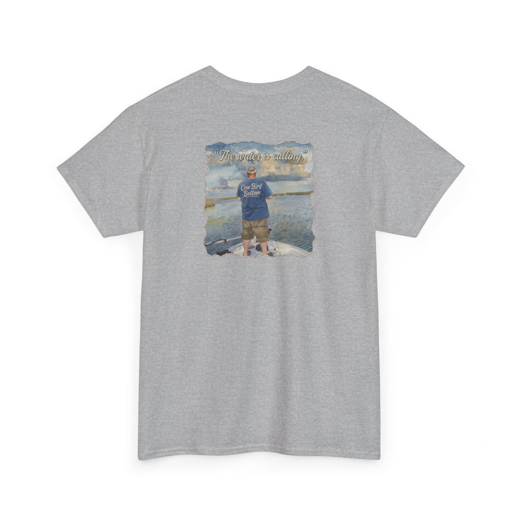 Fishing Photo Backprint Tee — Custom Shoreline Memory T‑Shirt