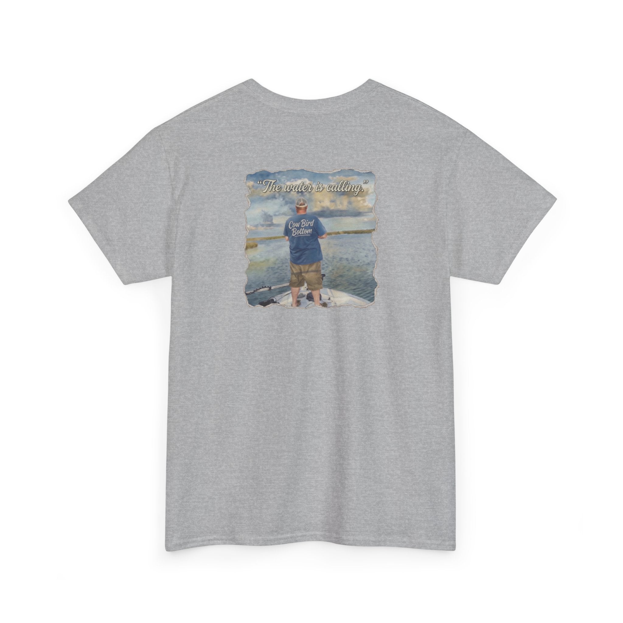 Fishing Photo Backprint Tee — Custom Shoreline Memory T‑Shirt