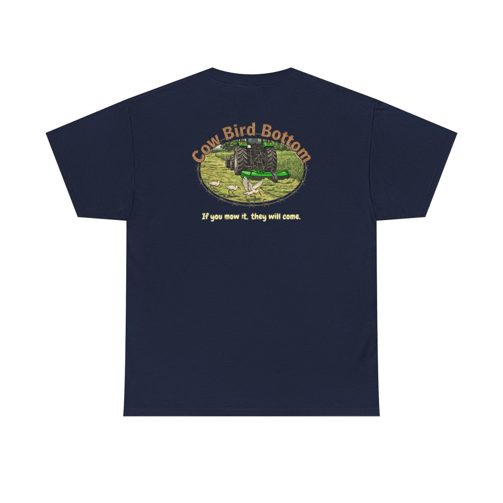 T-Shirt — Mowing Cattle Egret  Illustration Tee