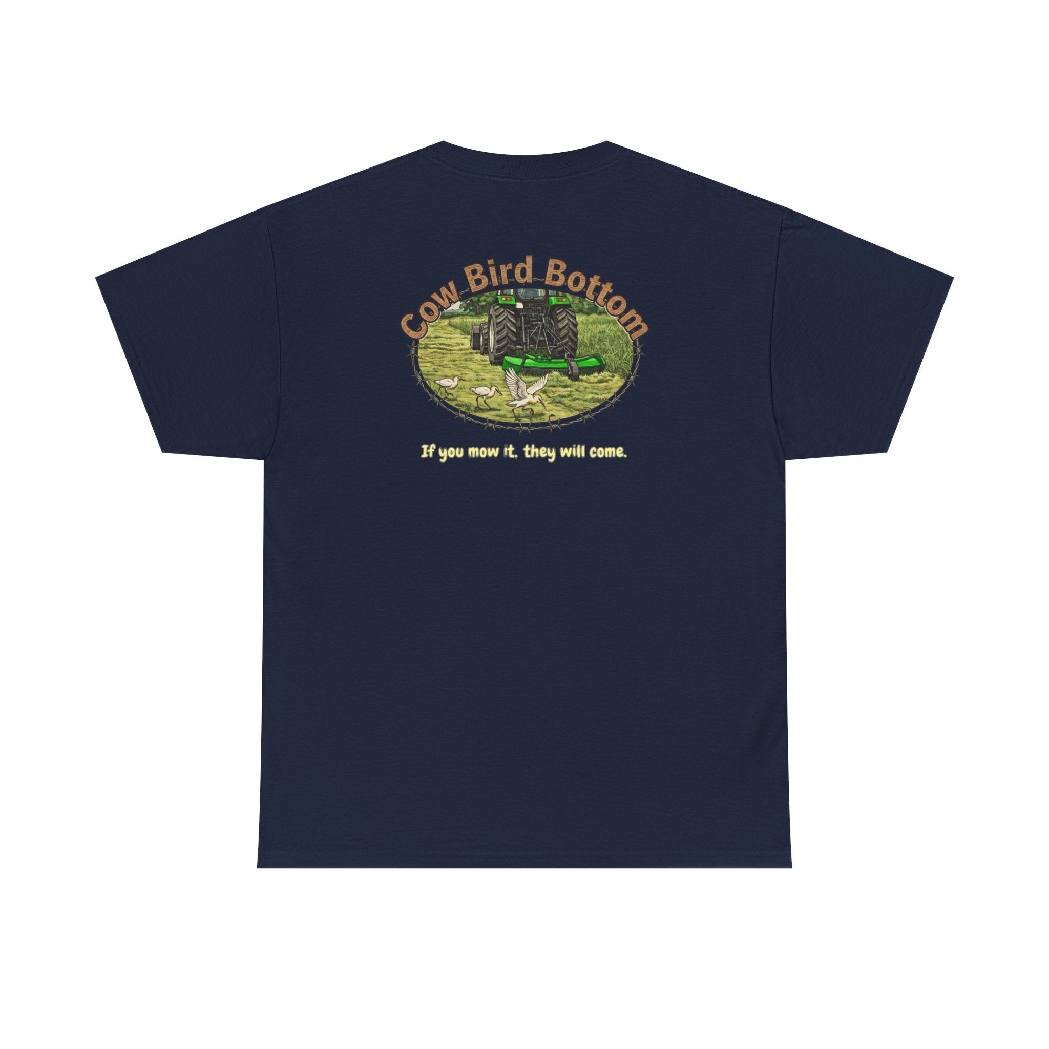 T-Shirt — Mowing Cattle Egret  Illustration Tee
