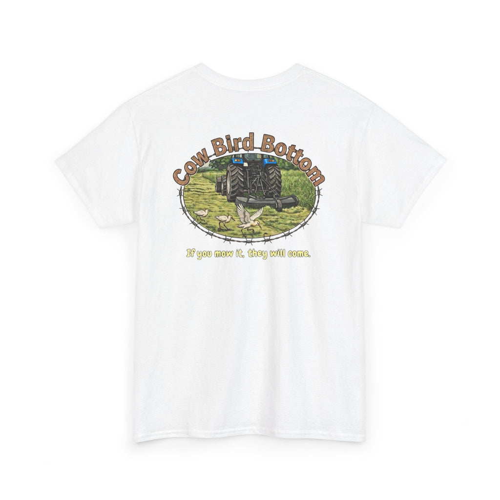T-Shirt  Mowing Blue Tractor Farm Tee
