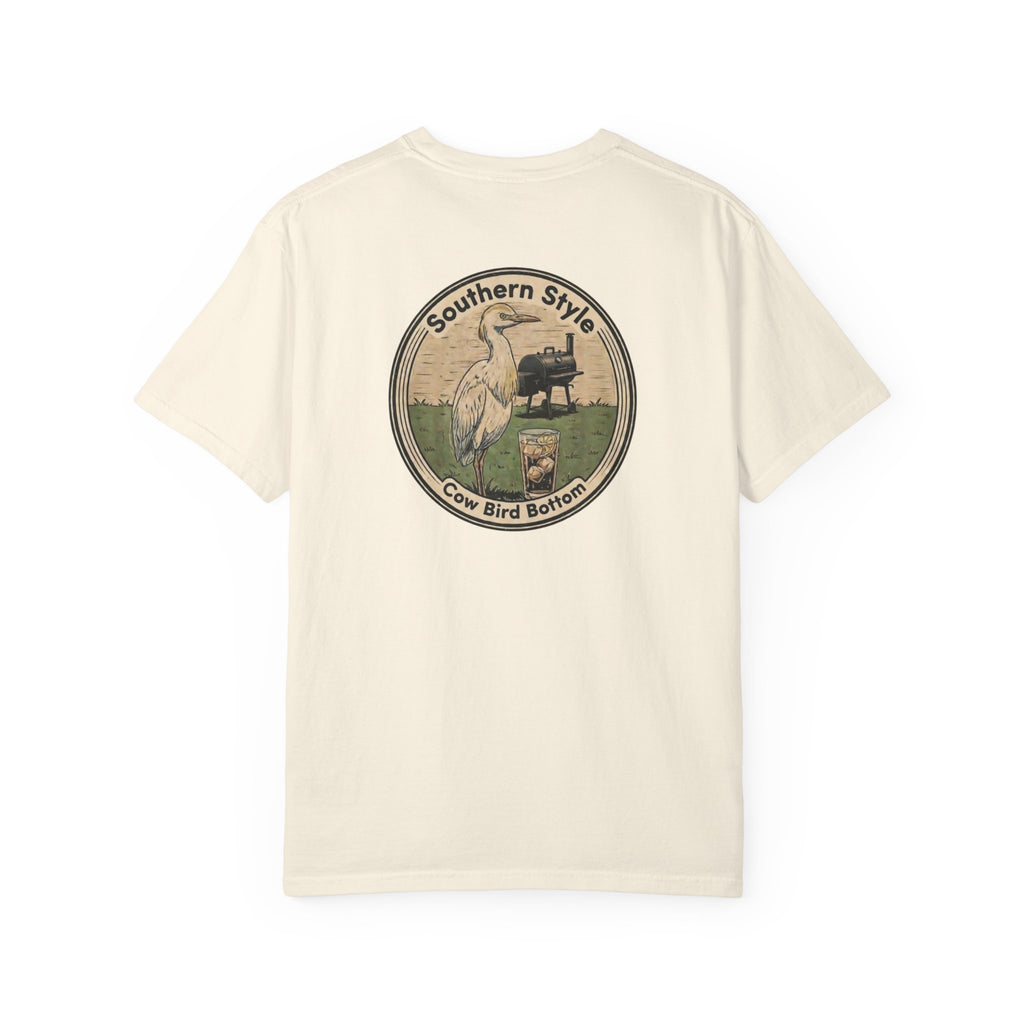 T-Shirt — "Southern Style" Cow Bird Bottom Graphic Tee