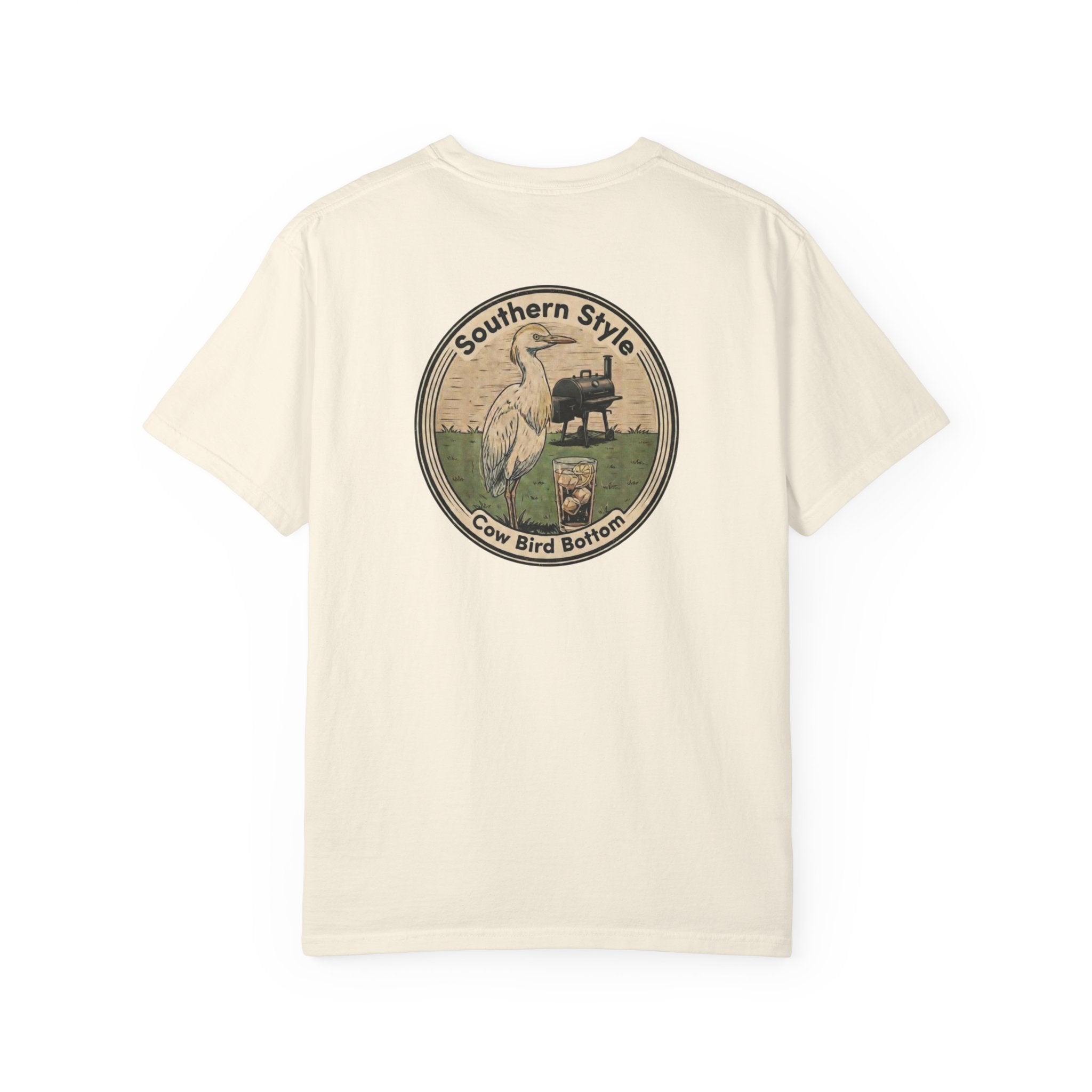 T-Shirt — "Southern Style" Cow Bird Bottom Graphic Tee