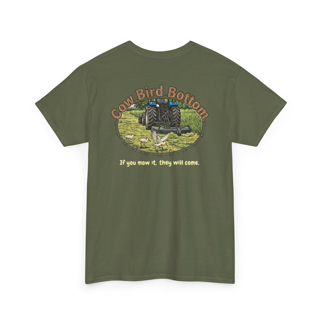 T-Shirt  Mowing Blue Tractor Farm Tee