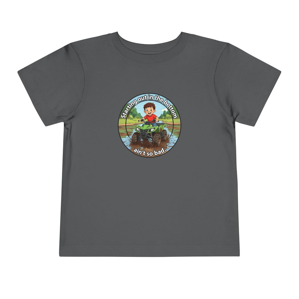 Cowbird Bottom Toddler Tee – Cute Fishing Adventure Graphic