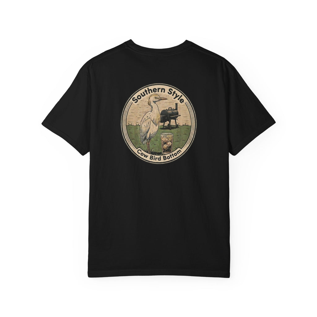 T-Shirt — "Southern Style" Cow Bird Bottom Graphic Tee