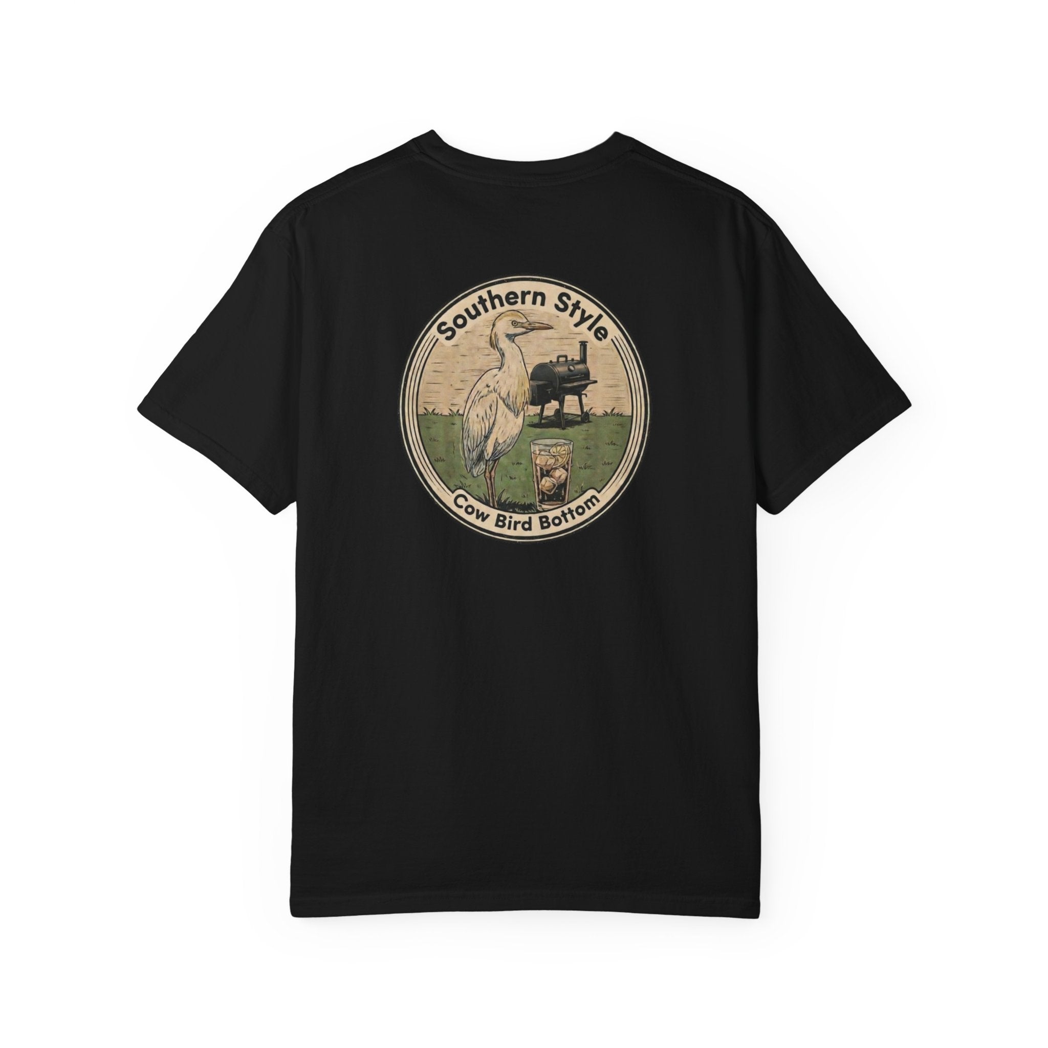 T-Shirt — "Southern Style" Cow Bird Bottom Graphic Tee
