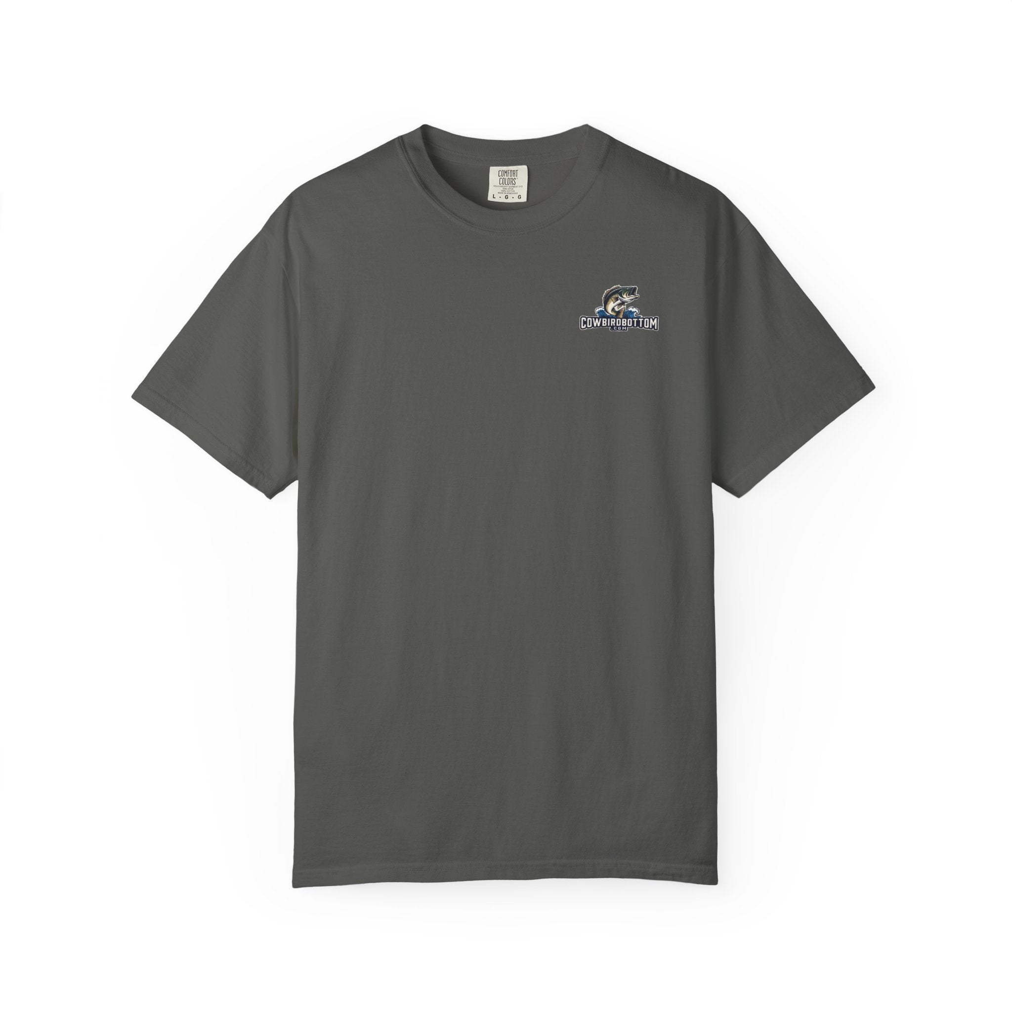 Fishing Watercolor T-Shirt — Cow Bird Bottom Graphic