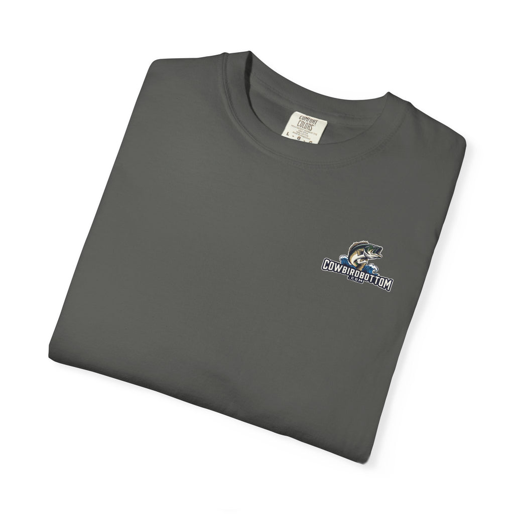 Fishing Watercolor T-Shirt — Cow Bird Bottom Graphic