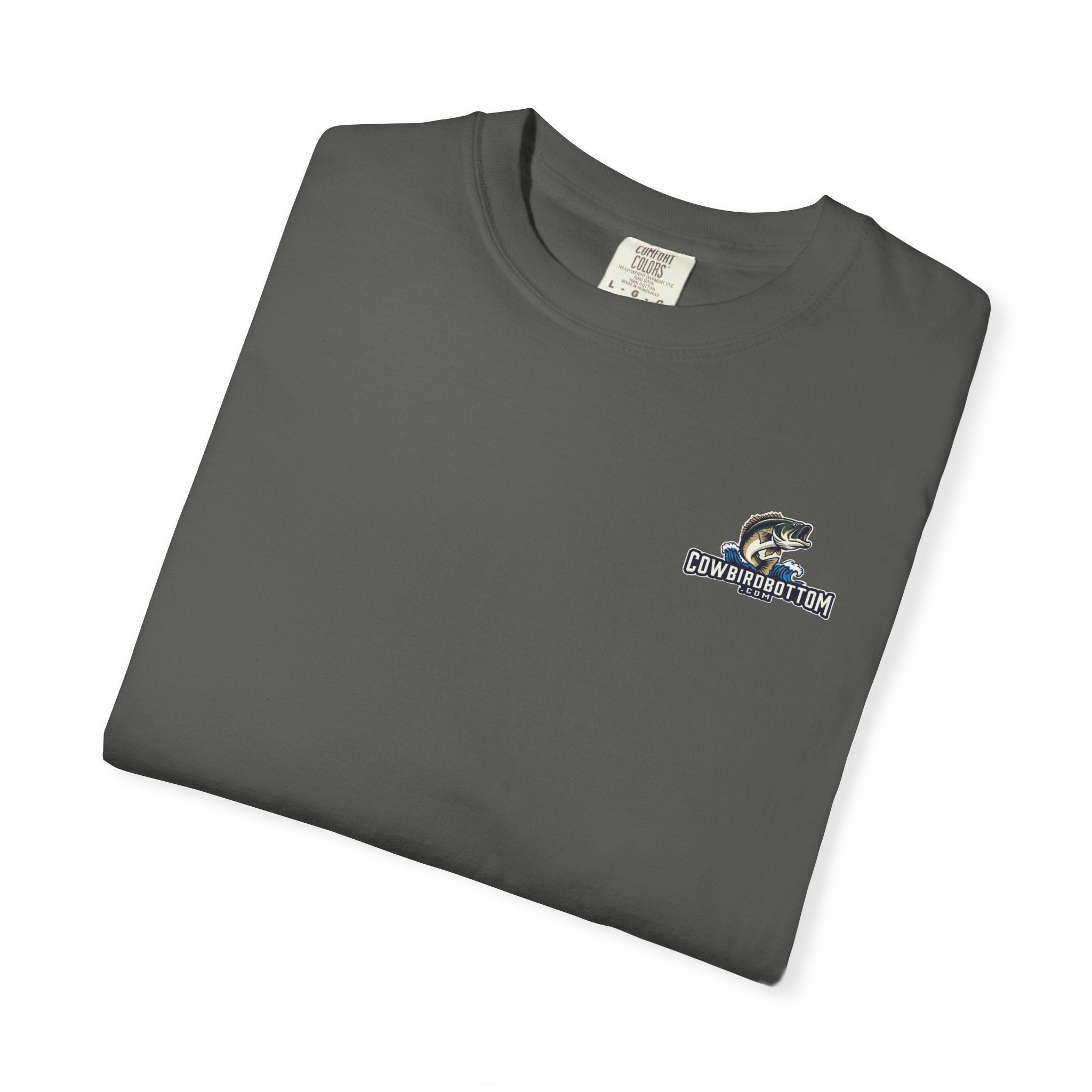 Fishing Watercolor T-Shirt — Cow Bird Bottom Graphic