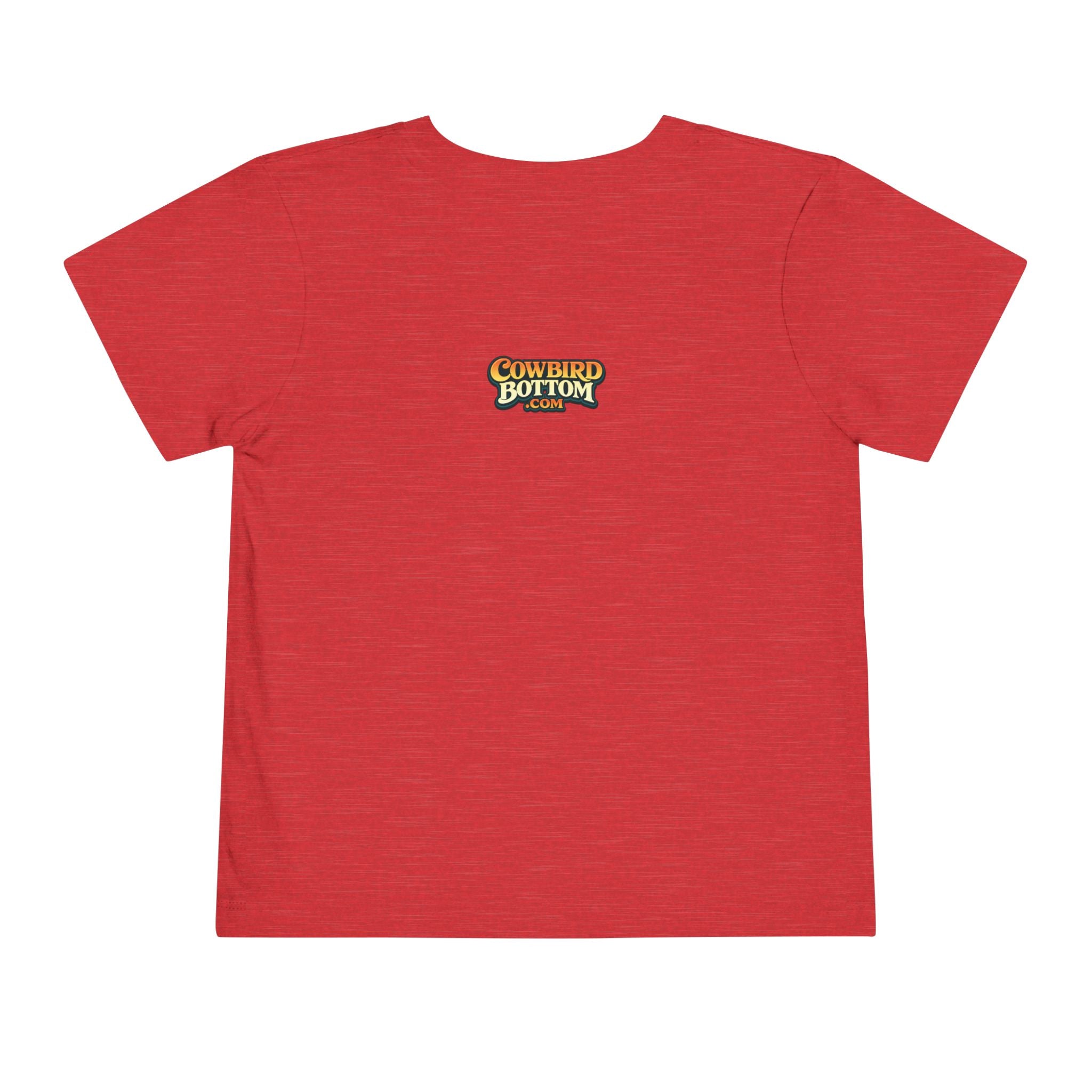 Cowbird Bottom Toddler Tee – Cute Fishing Adventure Graphic