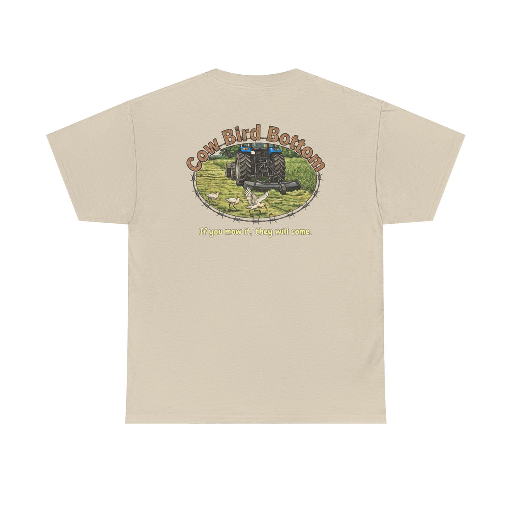 T-Shirt  Mowing Blue Tractor Farm Tee