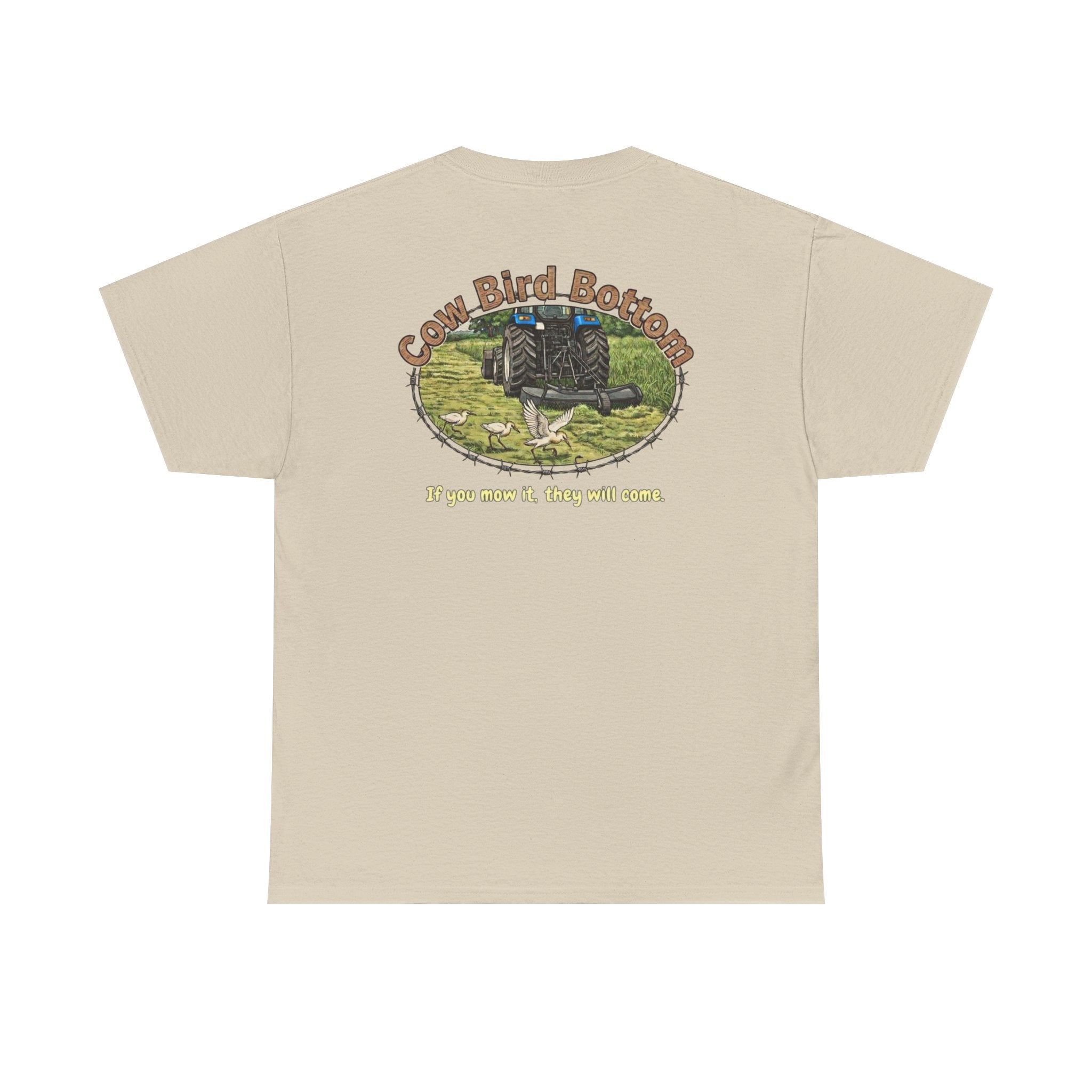 T-Shirt  Mowing Blue Tractor Farm Tee