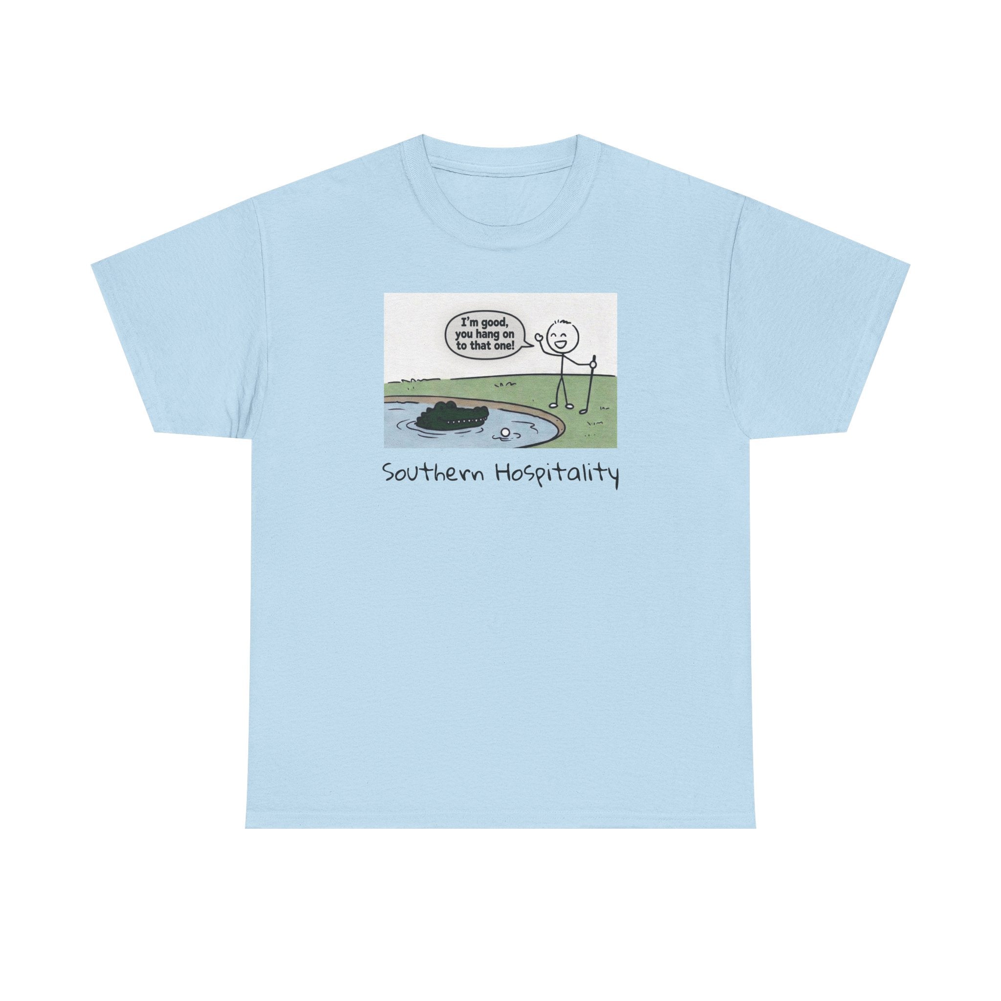 T‑Shirt — "Southern Etiquette" Alligator Cartoon Tee