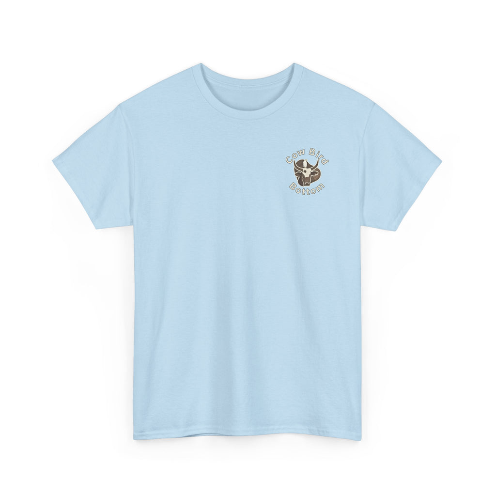 'Cow Bird Bottom' Graphic Tee — Vintage Bird Nature T‑Shirt