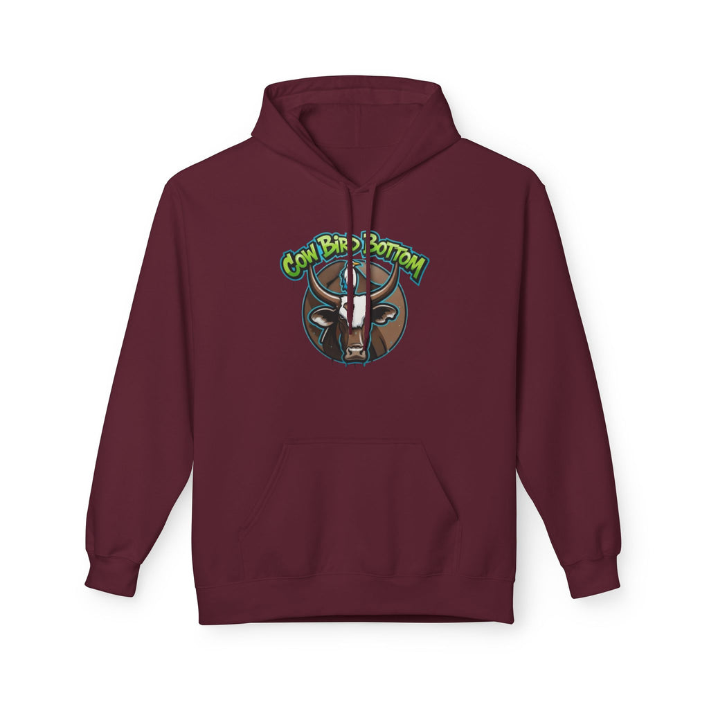 Cow Bird Bottom Hoodie — Graphic Cow Logo Pullover