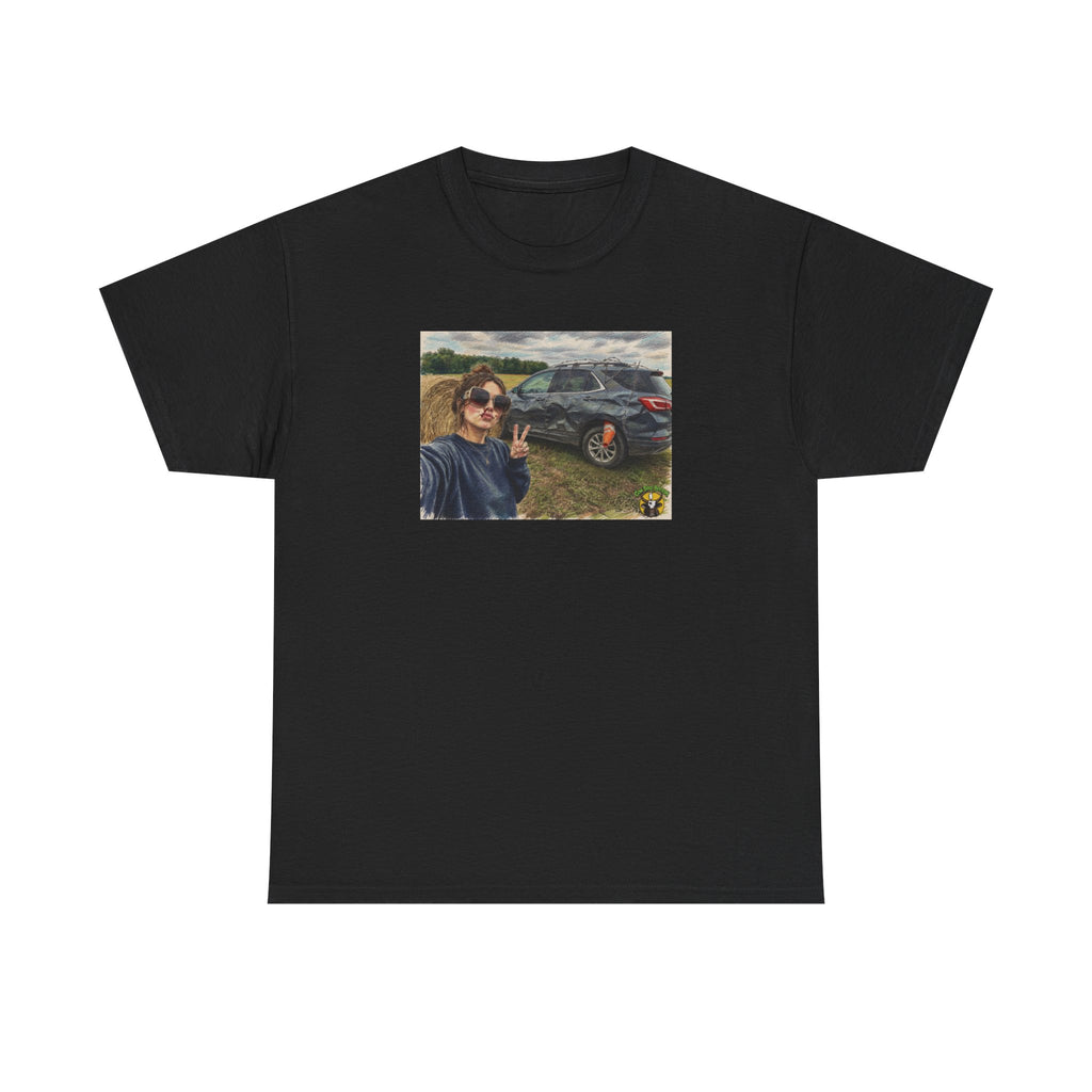 Photo Selfie Car TikTok Tee — Custom Vintage Car Selfie T-Shirt