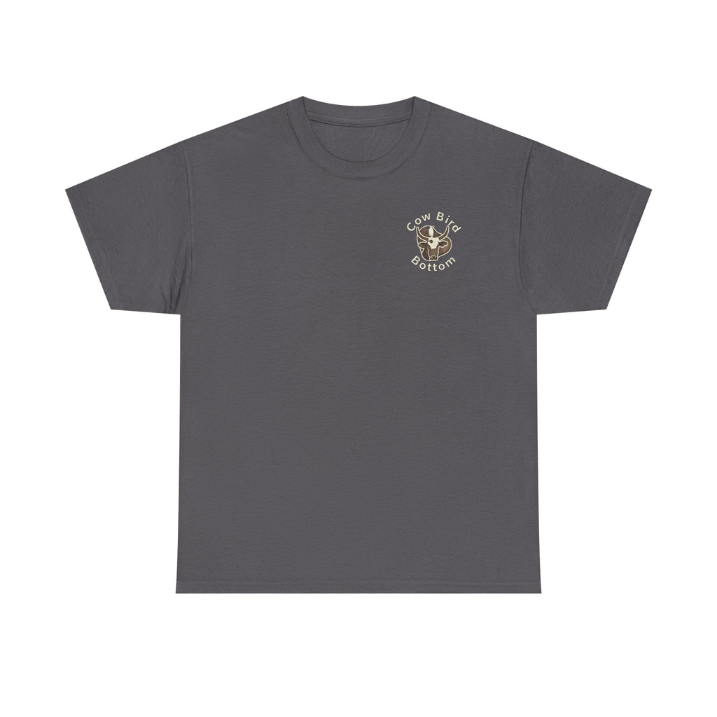 'Cow Bird Bottom' Graphic Tee — Vintage Bird Nature T‑Shirt