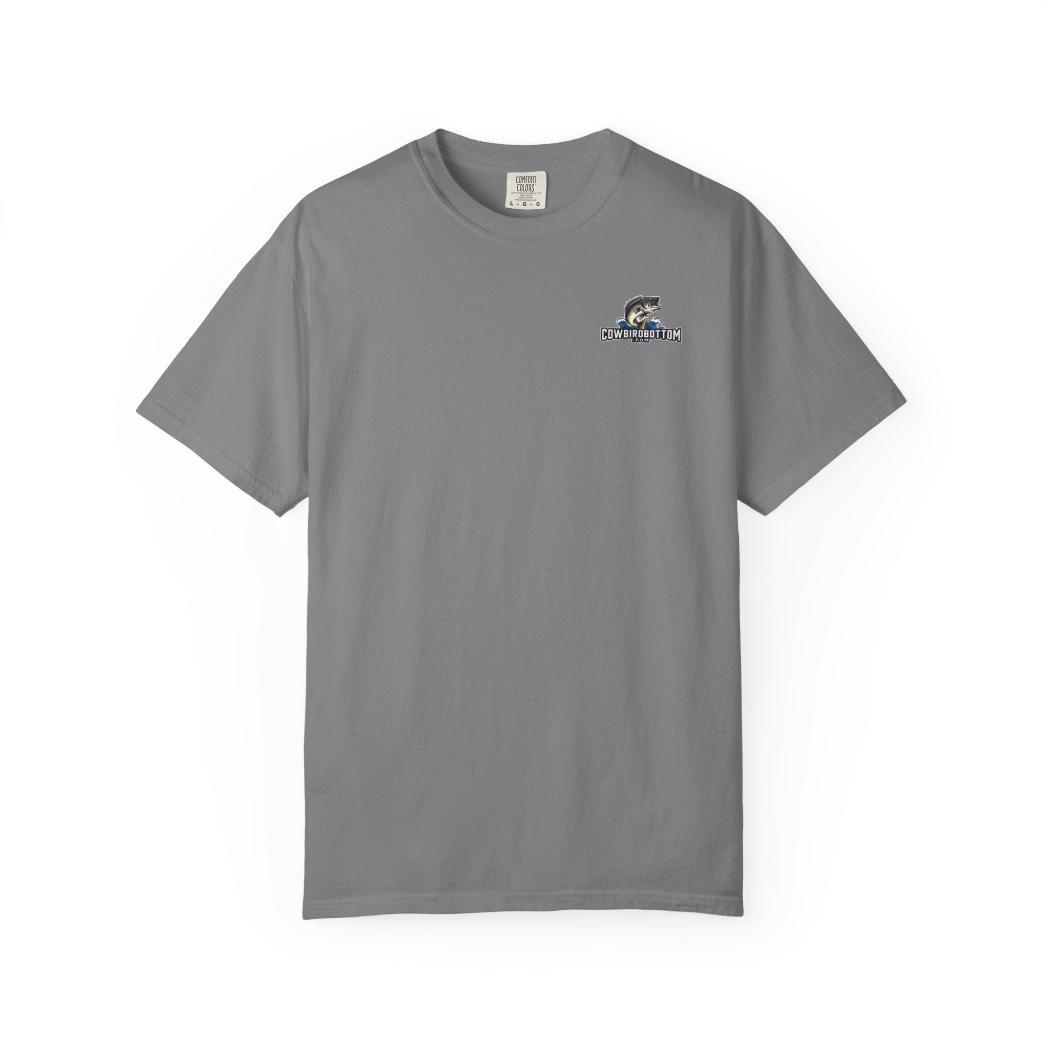 Fishing Watercolor T-Shirt — Cow Bird Bottom Graphic