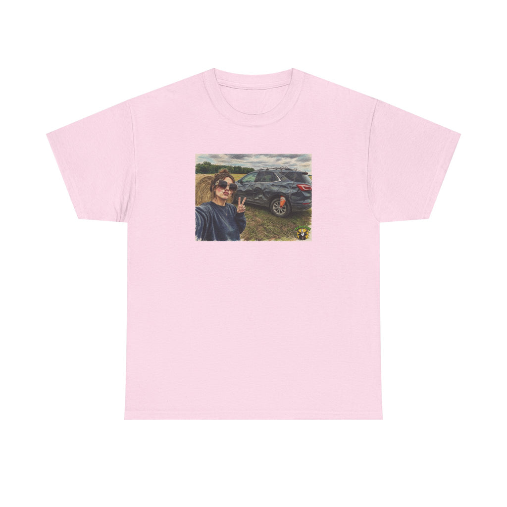 Photo Selfie Car TikTok Tee — Custom Vintage Car Selfie T-Shirt