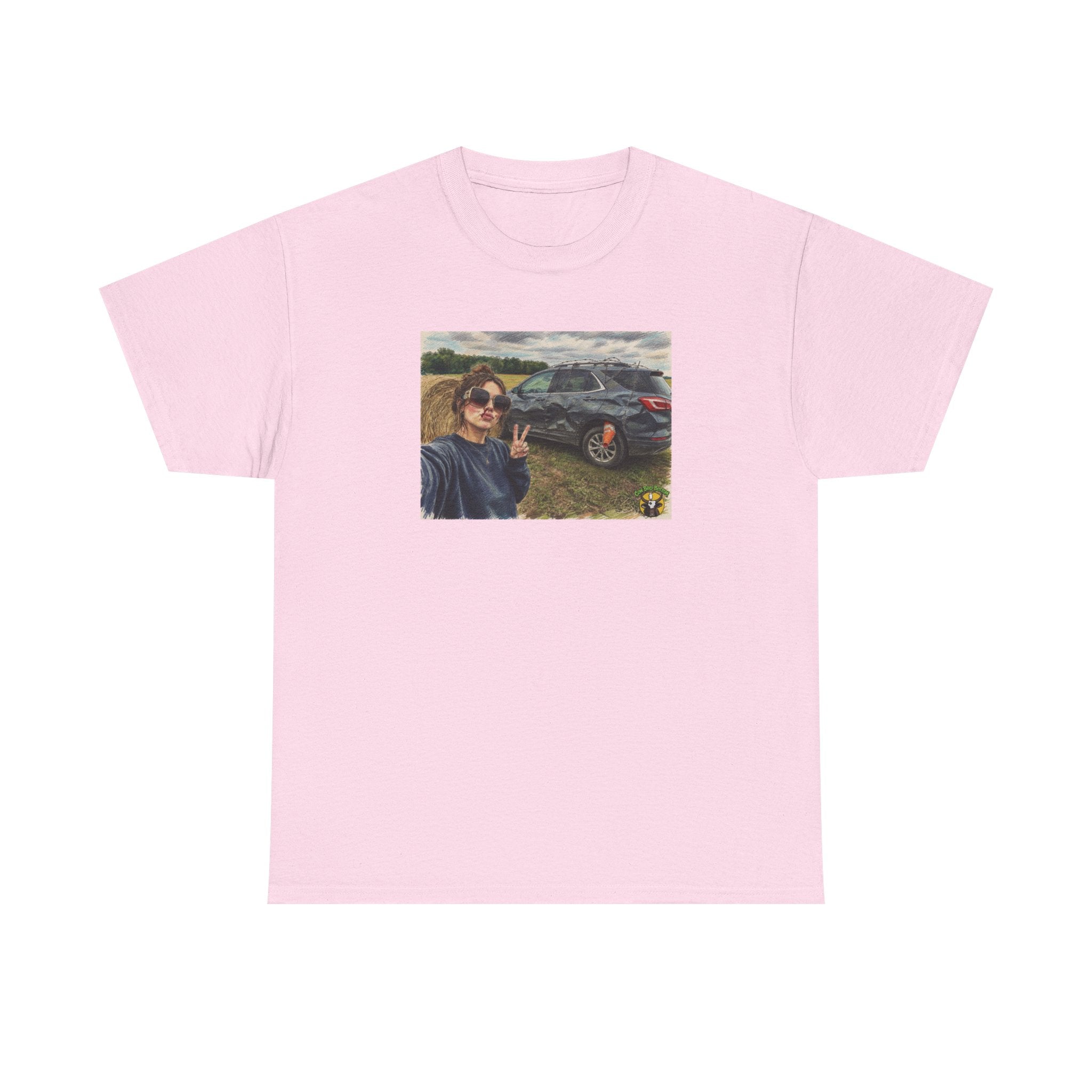Photo Selfie Car TikTok Tee — Custom Vintage Car Selfie T-Shirt