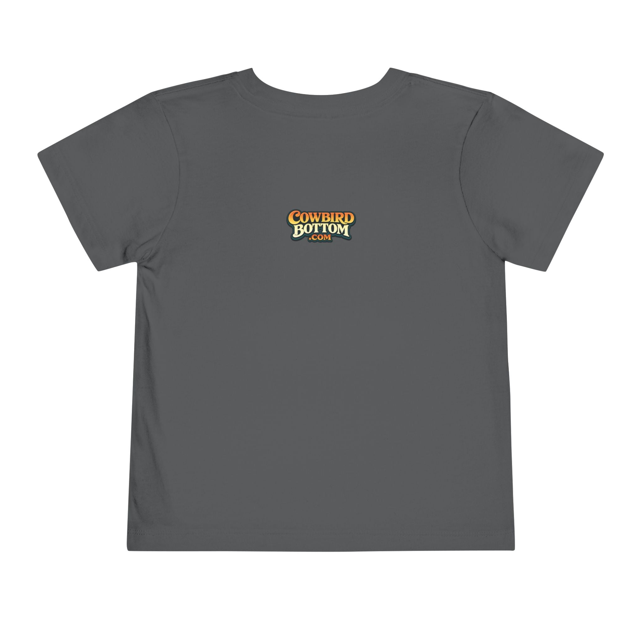 Cowbird Bottom Toddler Tee – Cute Fishing Adventure Graphic