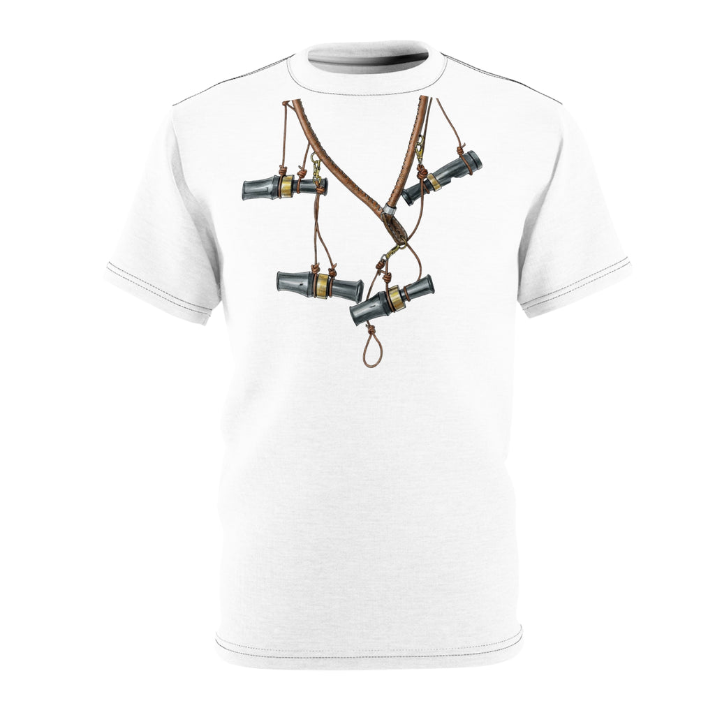 Duck Call Lanyard Graphic Tee — Black stitch T‑Shirt