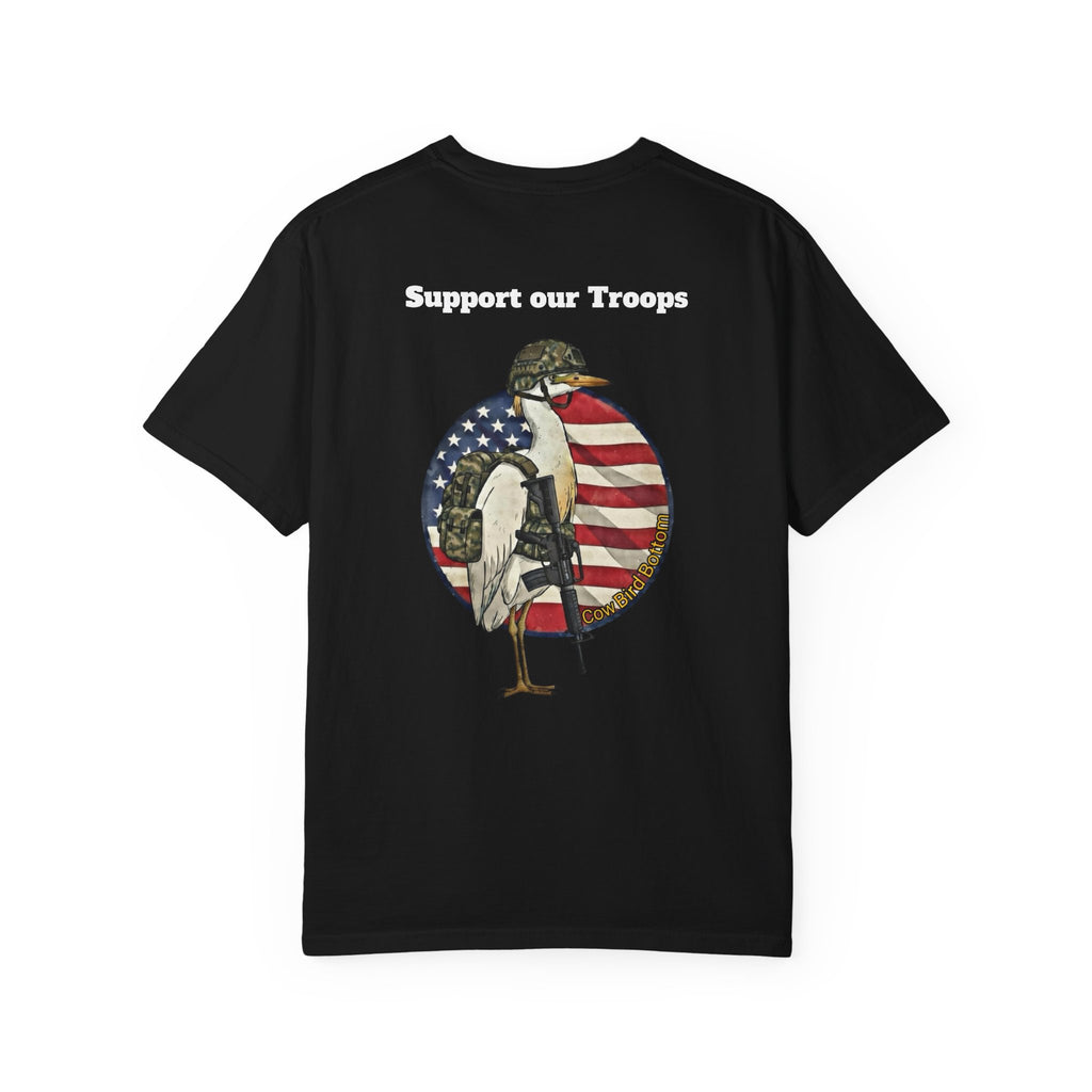 Support Our Troops T-Shirt — American Flag Military Tribute