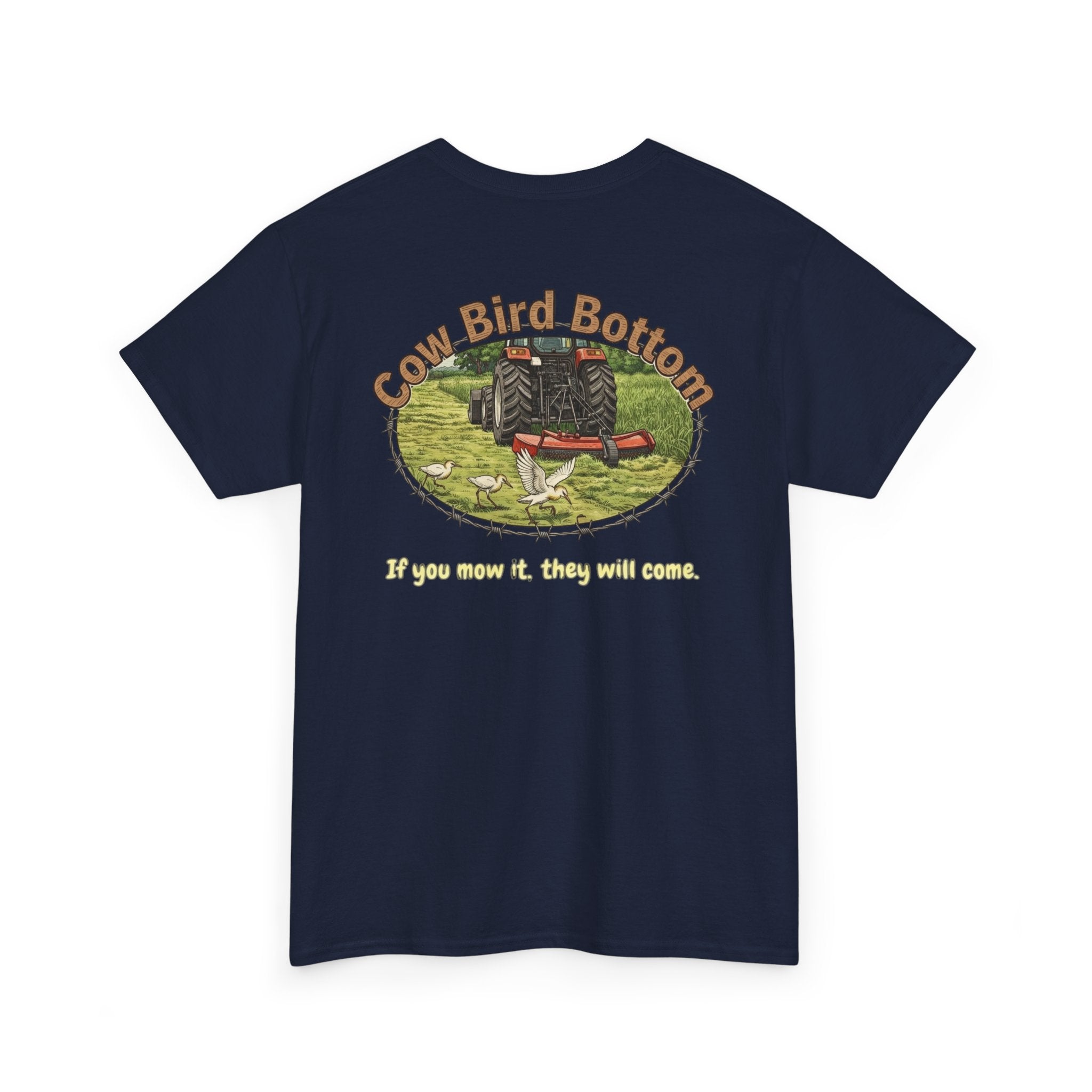 Cow Bird Bottom Red Tractor Graphic Tee