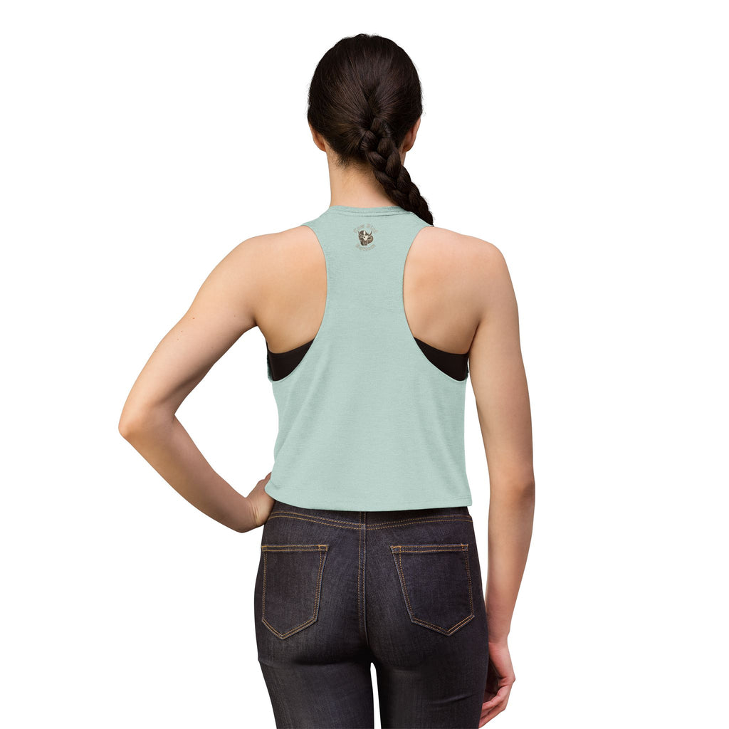 Southern Style Crop Top — 'Cow Bird Bottom' Vintage Heron Graphic