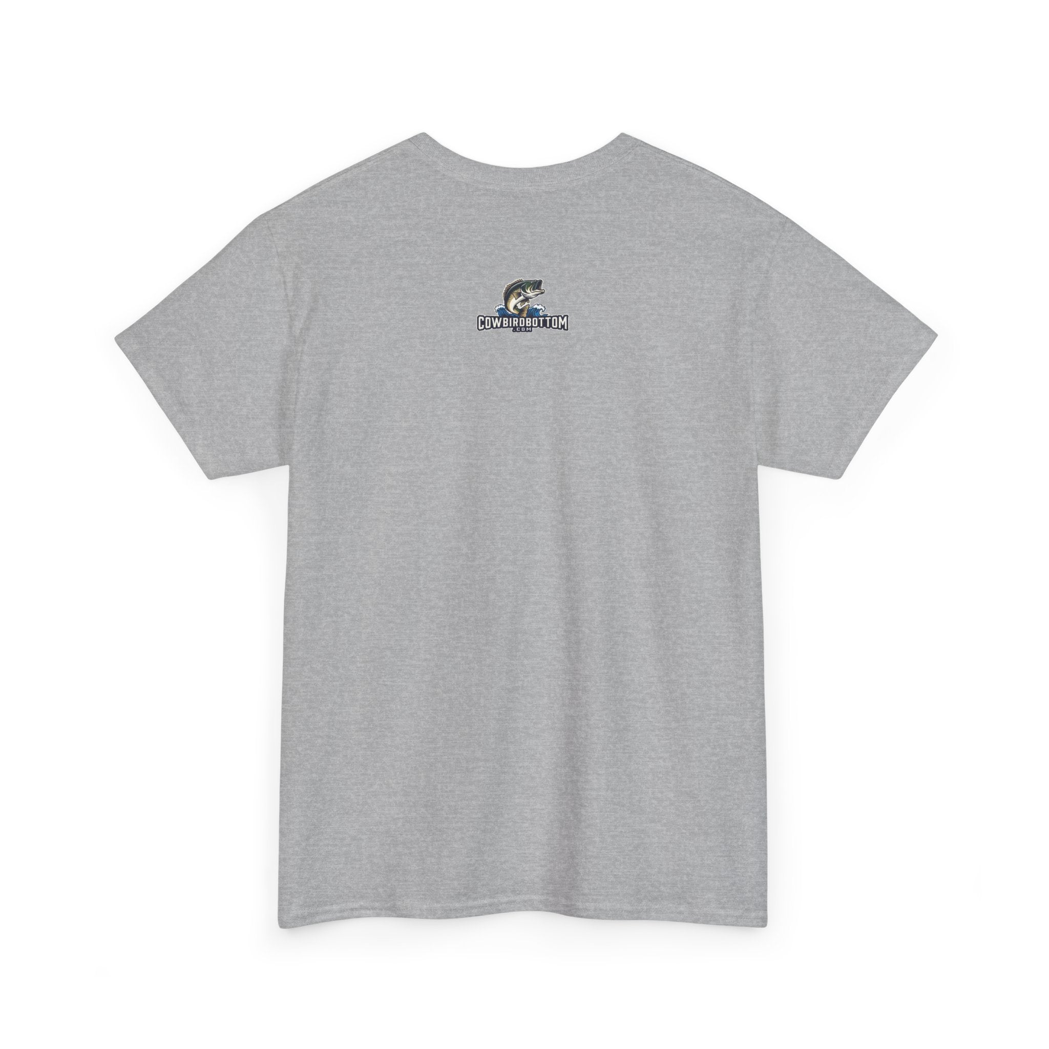 Fishing T-Shirt — "I Fish Because My Wife Won't Follow Me There" Funny Angler Tee