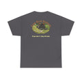 T-Shirt — Cow Bird Bottom tee orange tractor("If you mow it, they will come")