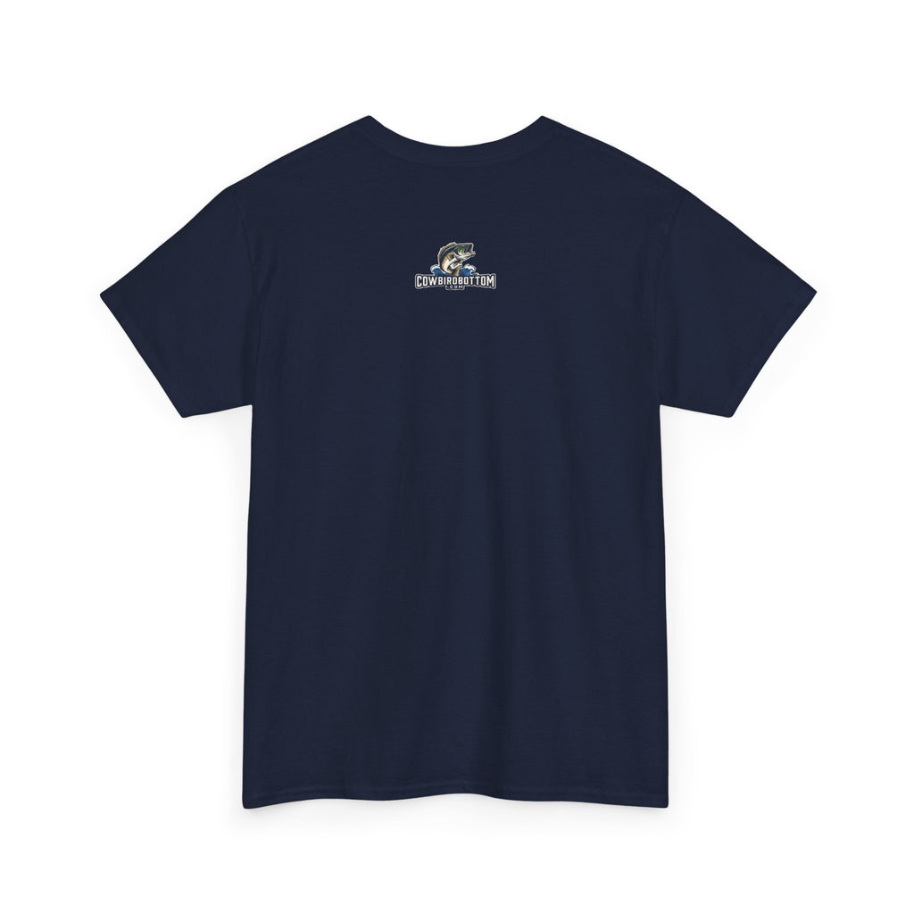 Fishing T-Shirt — "I Fish Because My Wife Won't Follow Me There" Funny Angler Tee