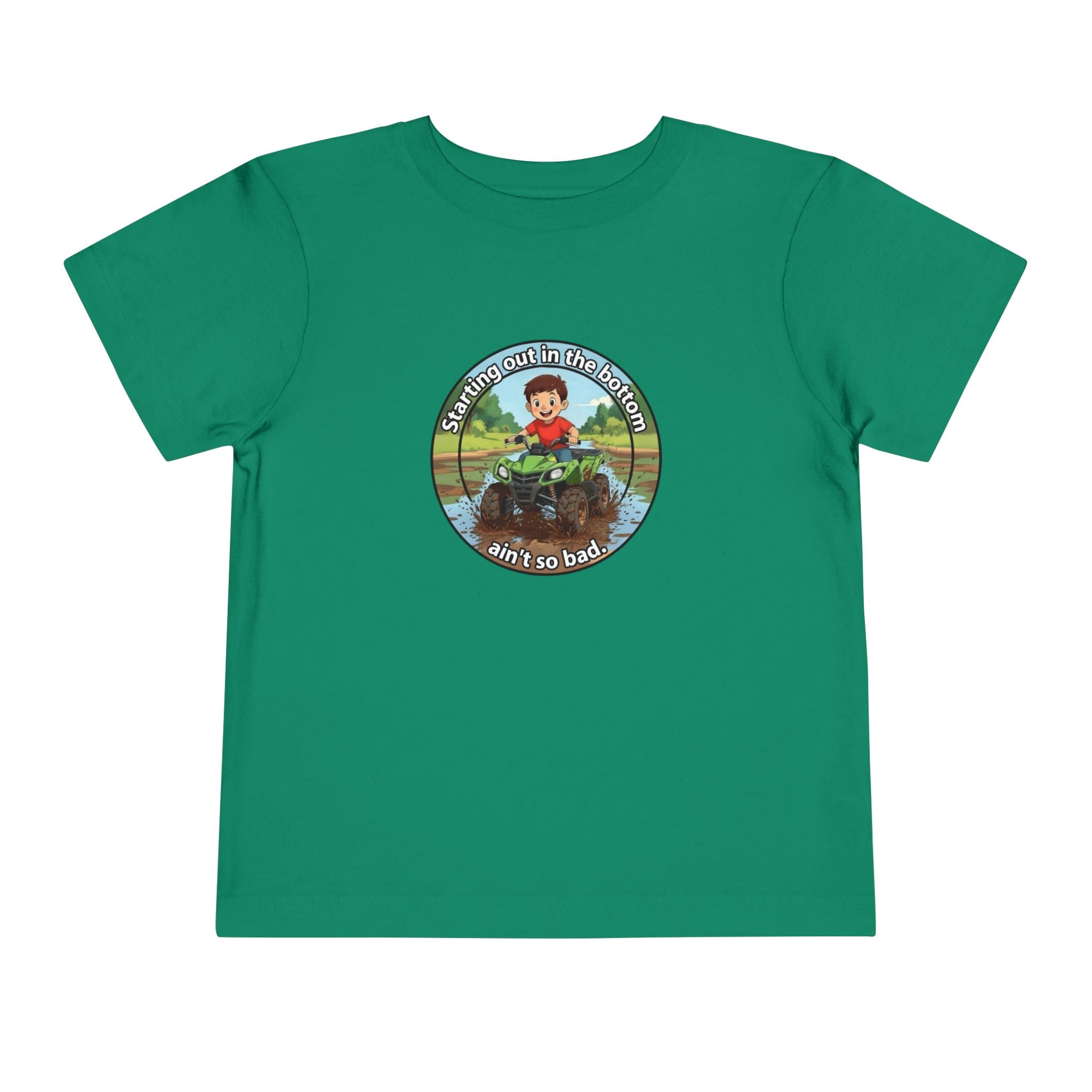 Cowbird Bottom Toddler Tee – Cute Fishing Adventure Graphic
