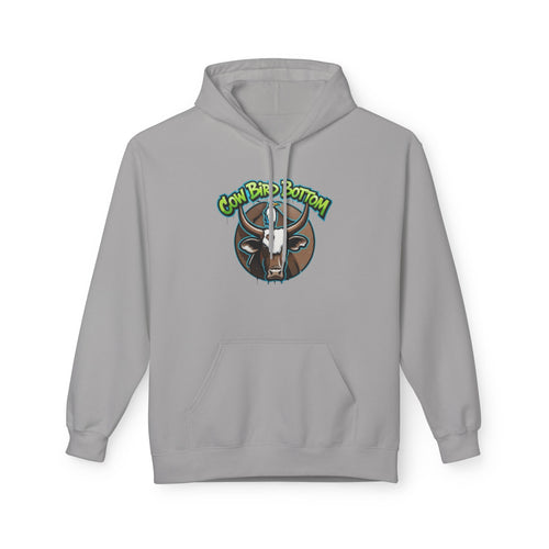 Cow Bird Bottom Hoodie — Graphic Cow Logo Pullover
