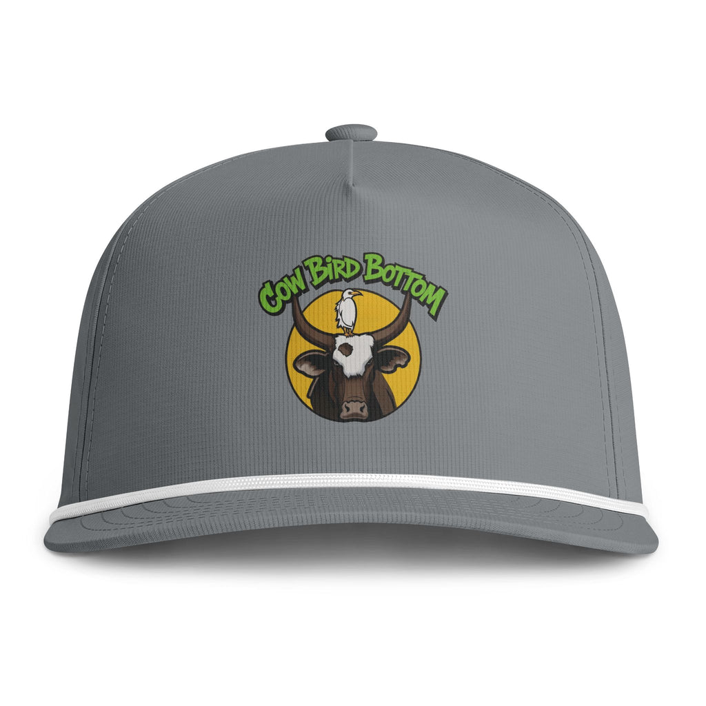 Cowbird Bottom Sunwashed Rope Cap — Retro Farm Cow Logo Hat
