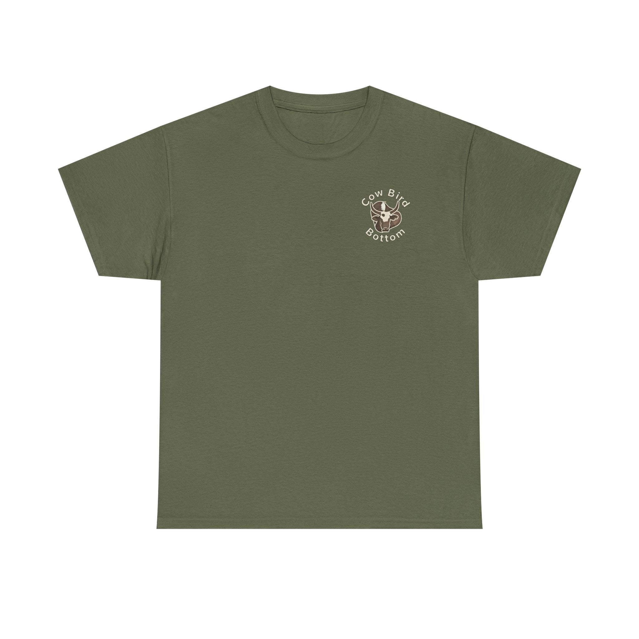 T-Shirt — Cow Bird Bottom Patriotic Graphic Tee