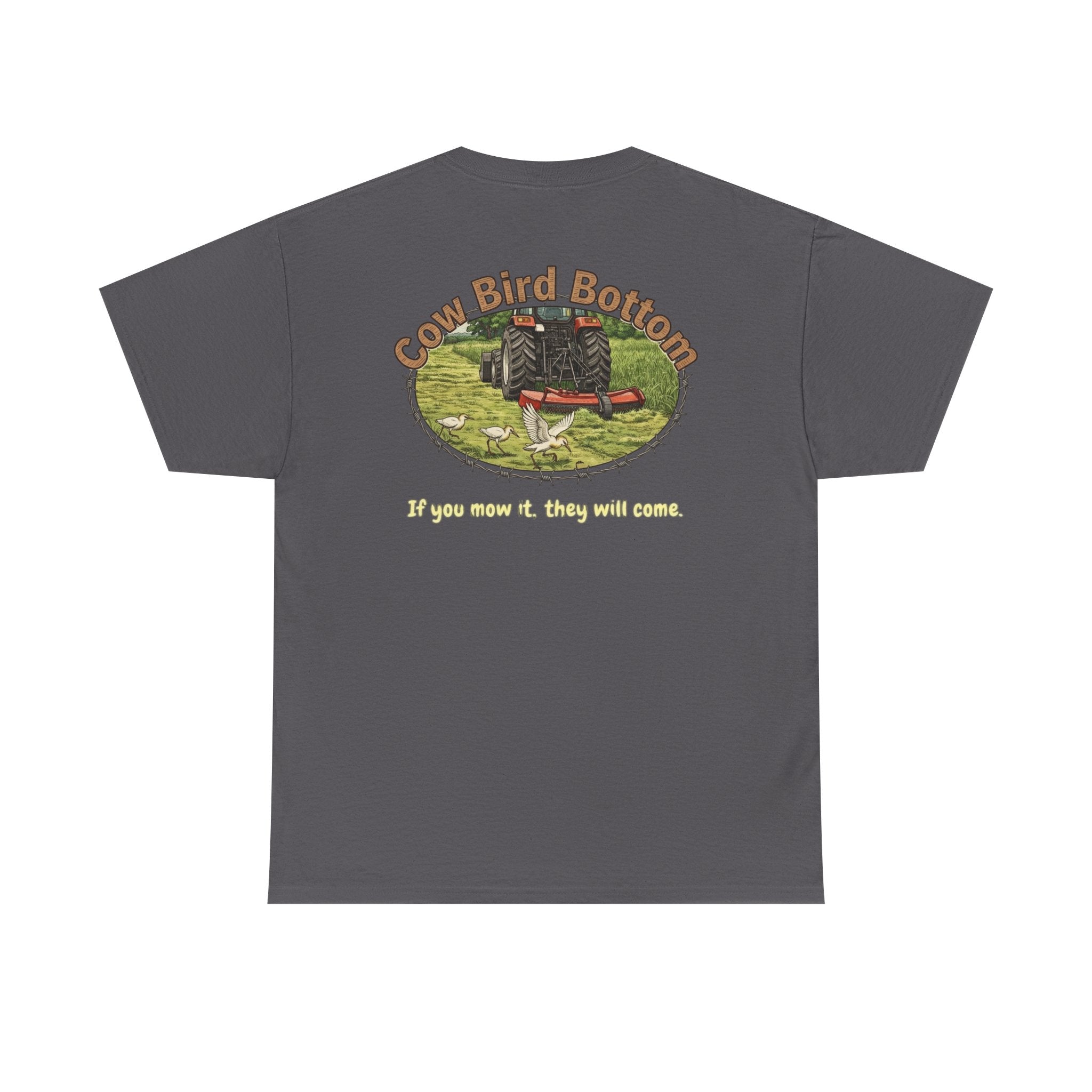 Cow Bird Bottom Red Tractor Graphic Tee