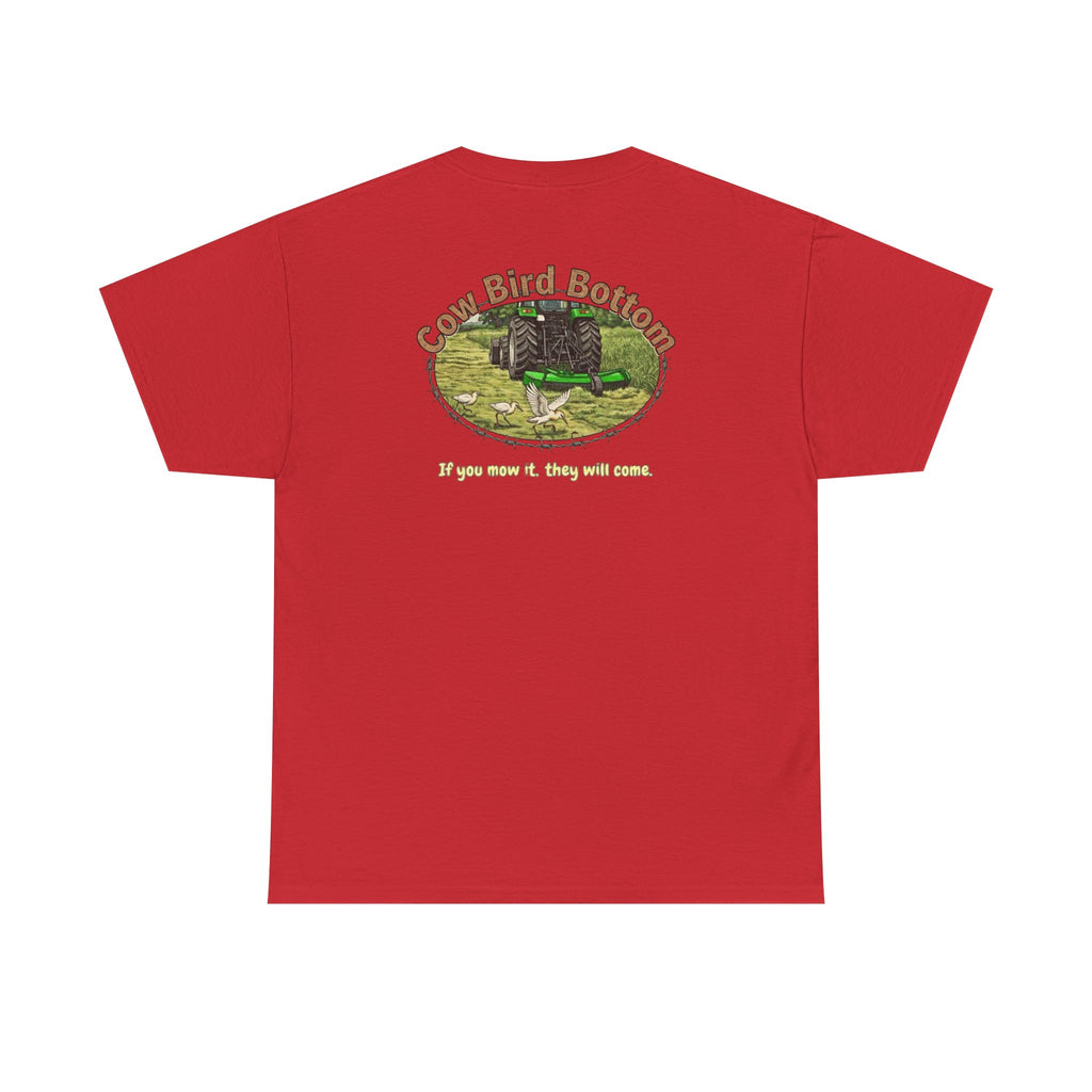 T-Shirt — Mowing Cattle Egret  Illustration Tee