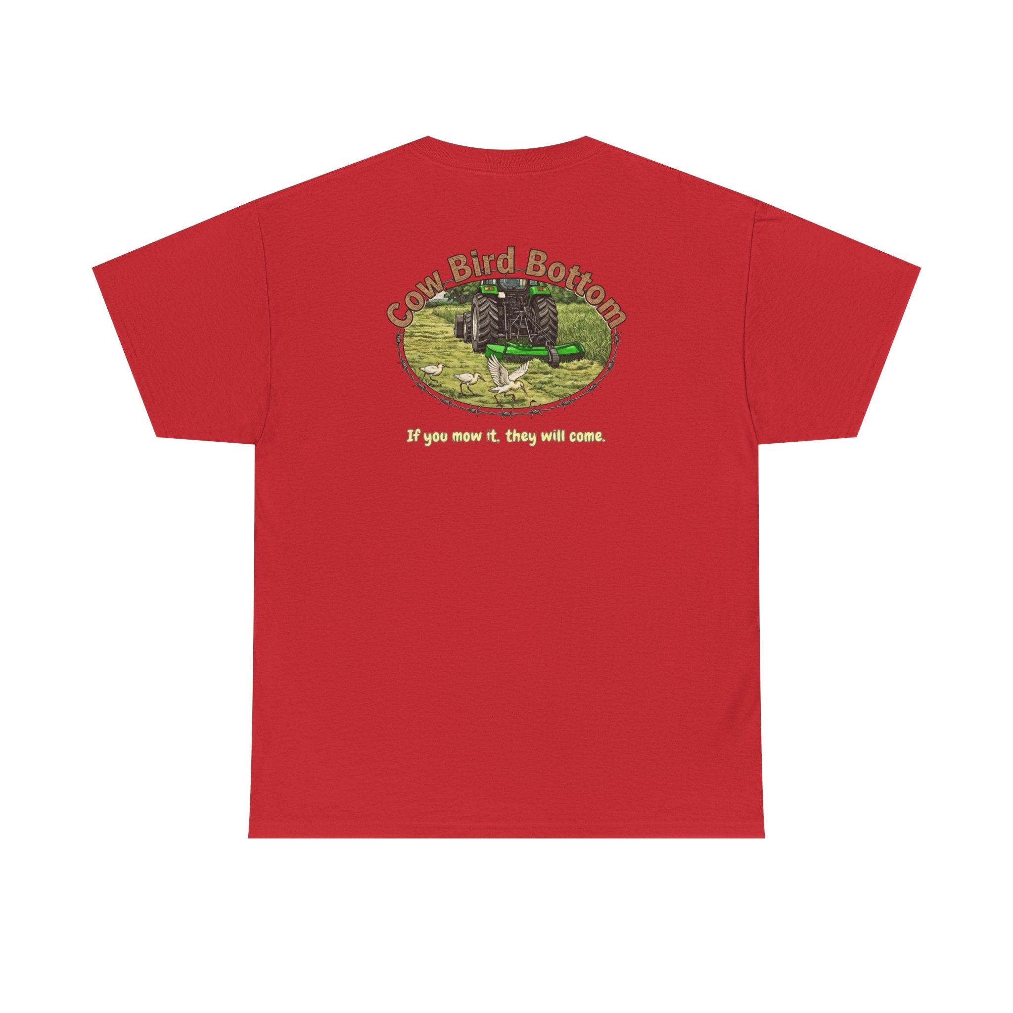 T-Shirt — Mowing Cattle Egret  Illustration Tee